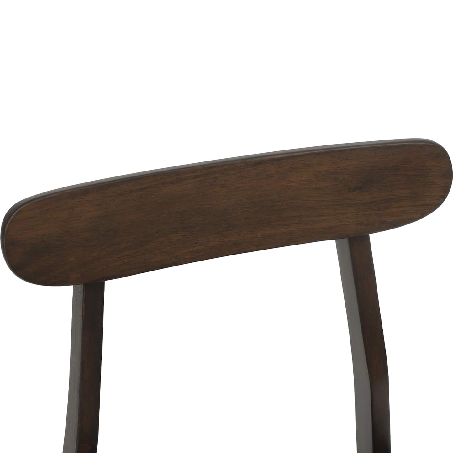 Dining Chair 2 pcs Dark Brown and Black Solid Rubber Wood