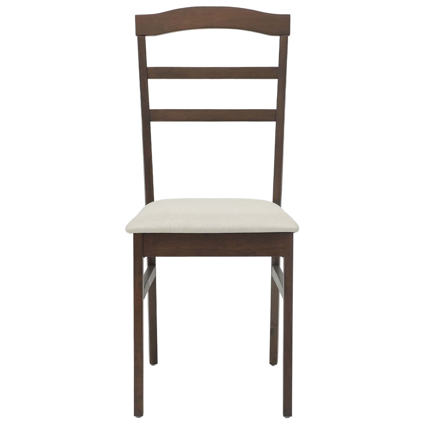 Dining Chair 2 pcs Light Brown and Light Solid Rubber Wood