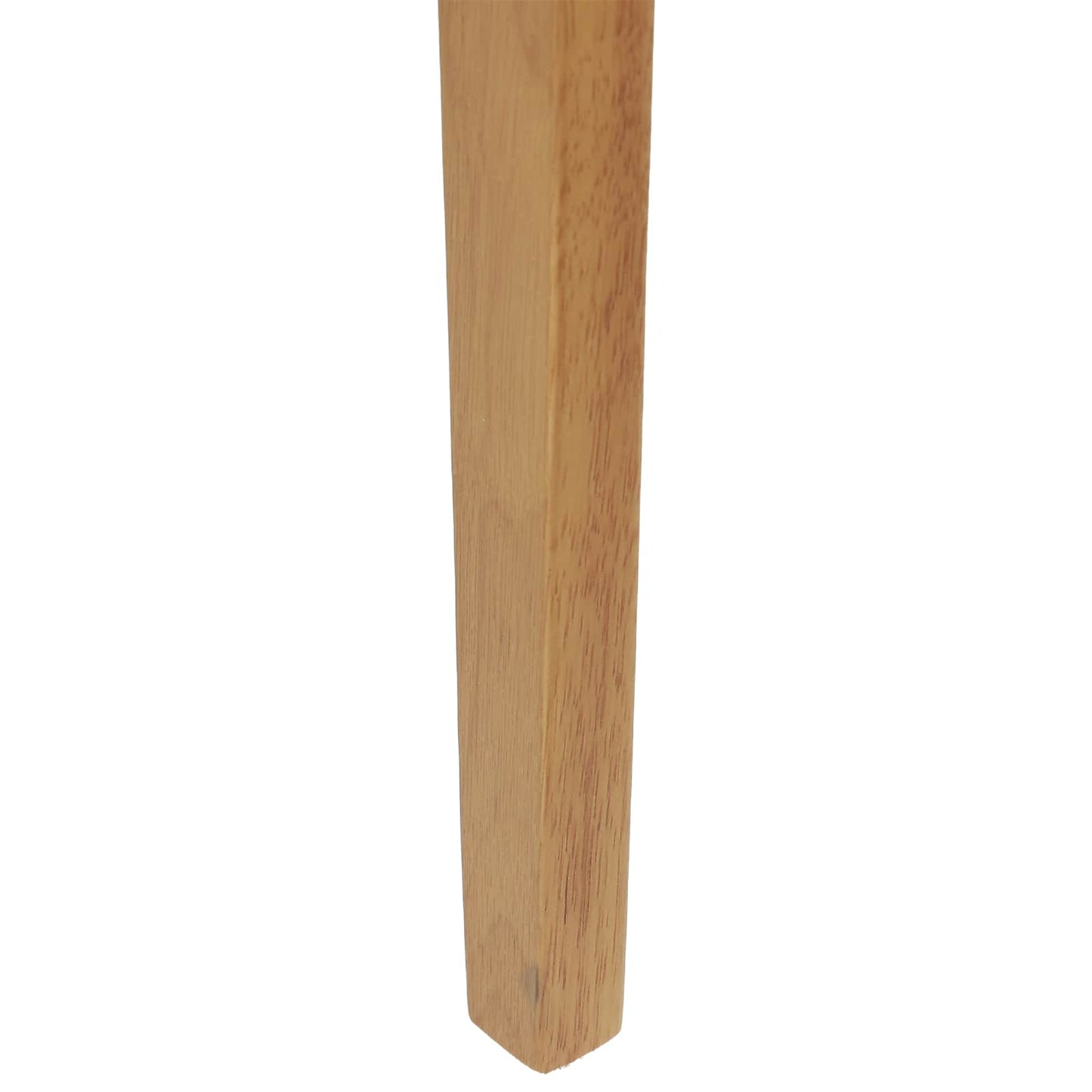 Dining Chair 2 pcs Natural Solid Rubber Wood