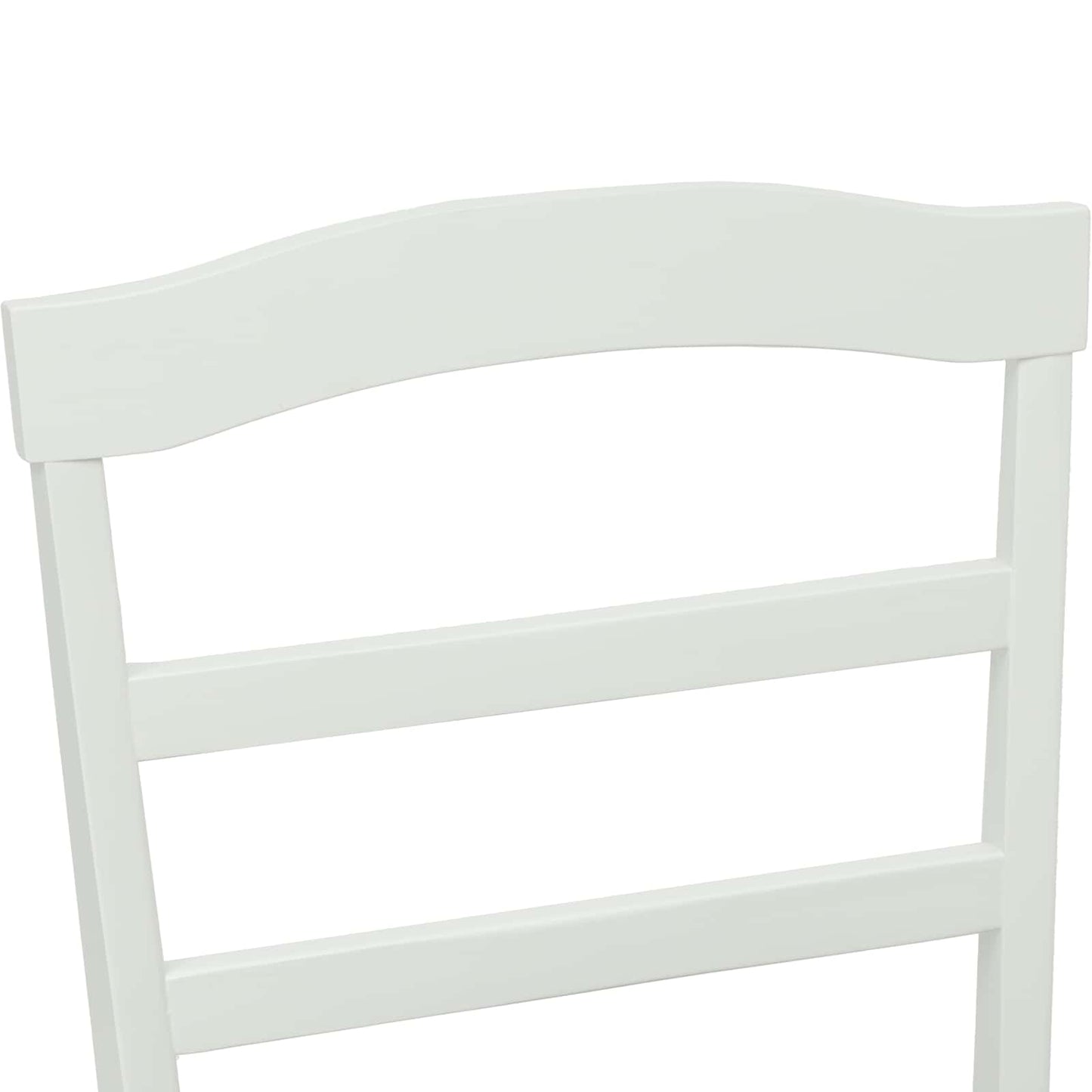 Dining Chair 2 pcs White and Natural Solid Rubber Wood