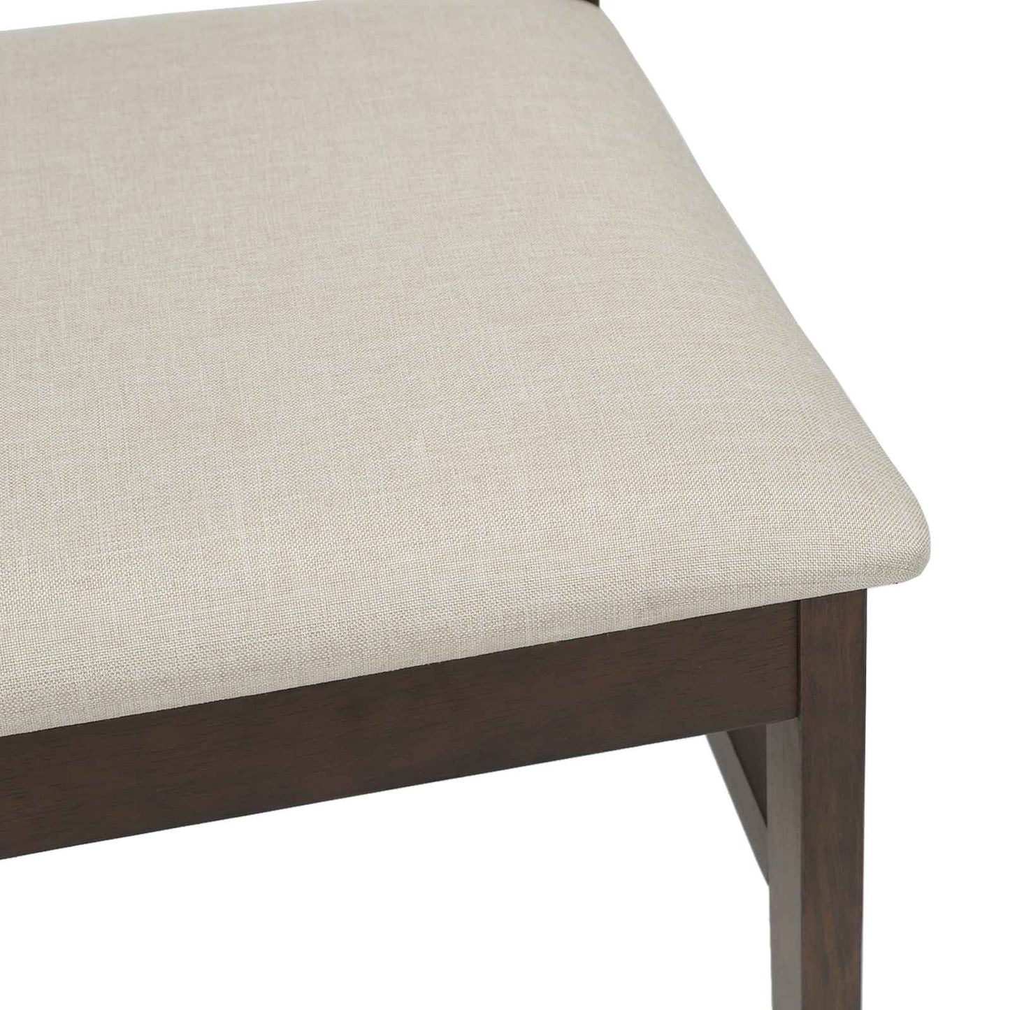 Dining Chair 2 pcs Light Brown and Light Solid Rubber Wood