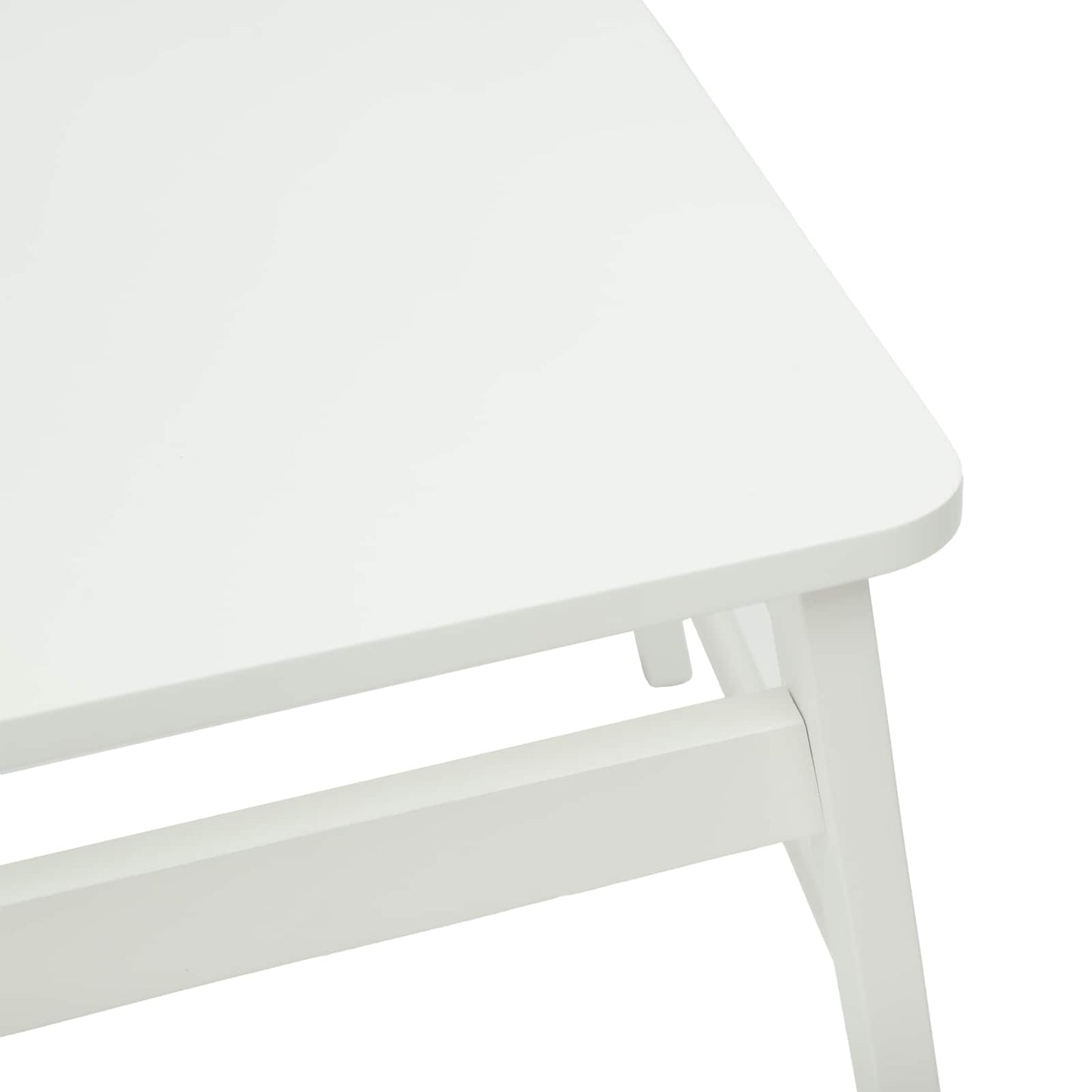 Dining Chair 2 pcs White Solid Rubber Wood