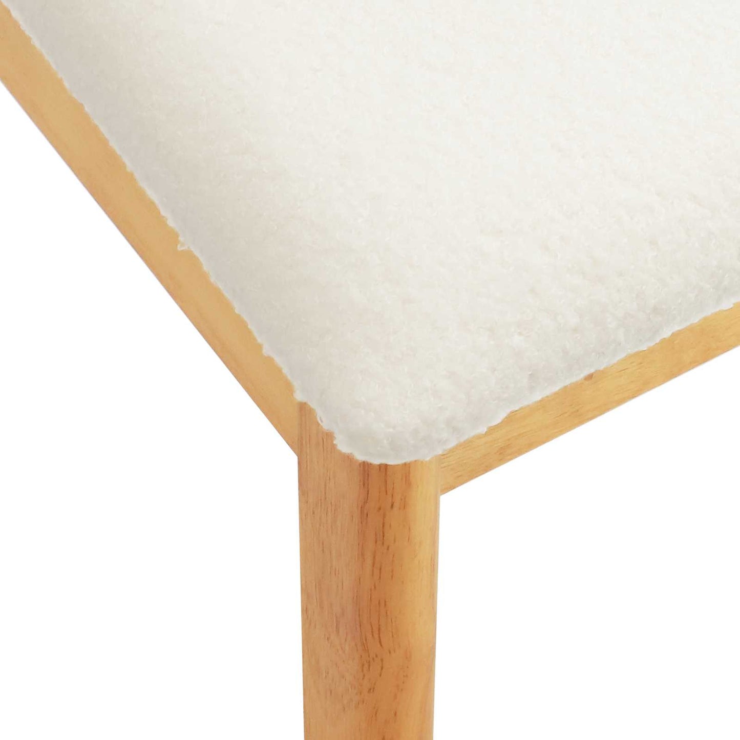 Dining Chair 2 pcs Natural and Light Solid Rubber Wood