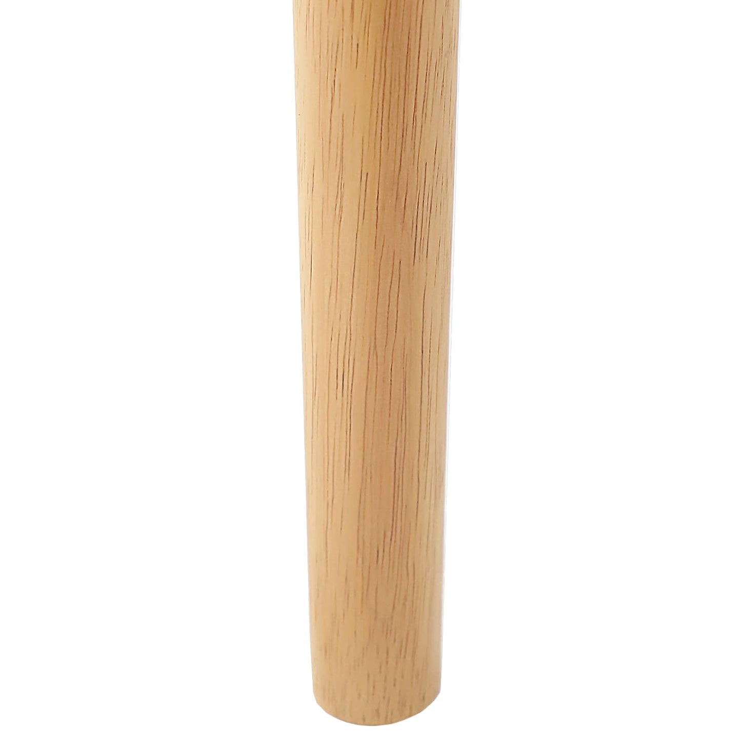 Dining Chair 2 pcs Natural Solid Rubber Wood