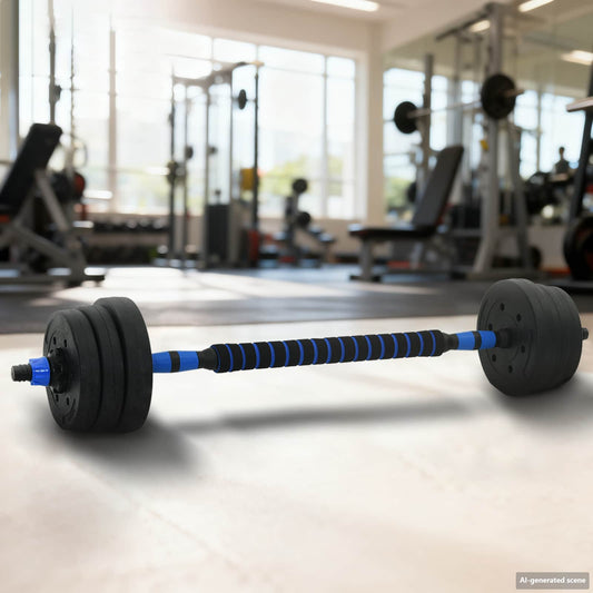 2-in-1 Dumbbell Barbell Set 20 kg Black and Blue