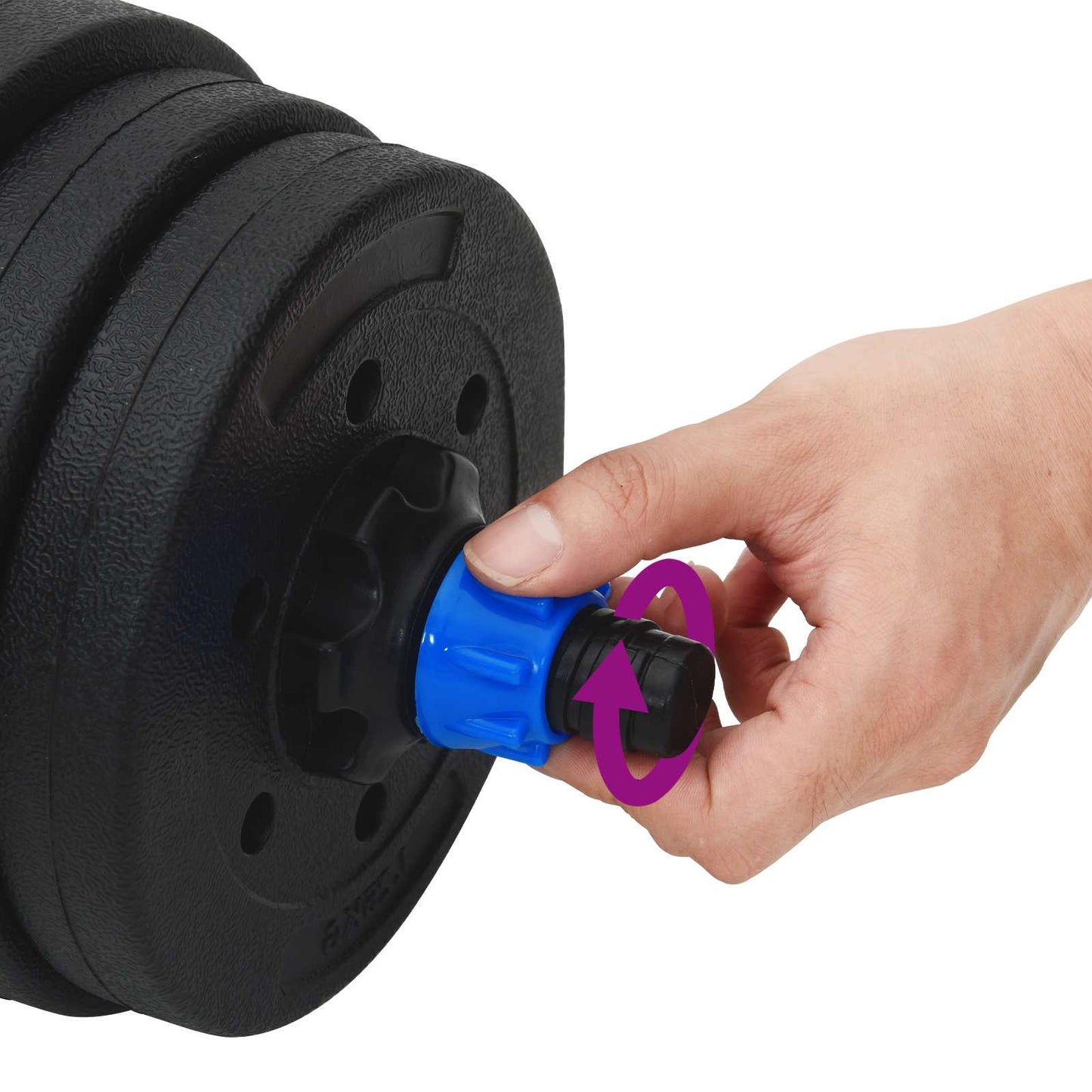 2-in-1 Dumbbell Barbell Set 20 kg Black and Blue