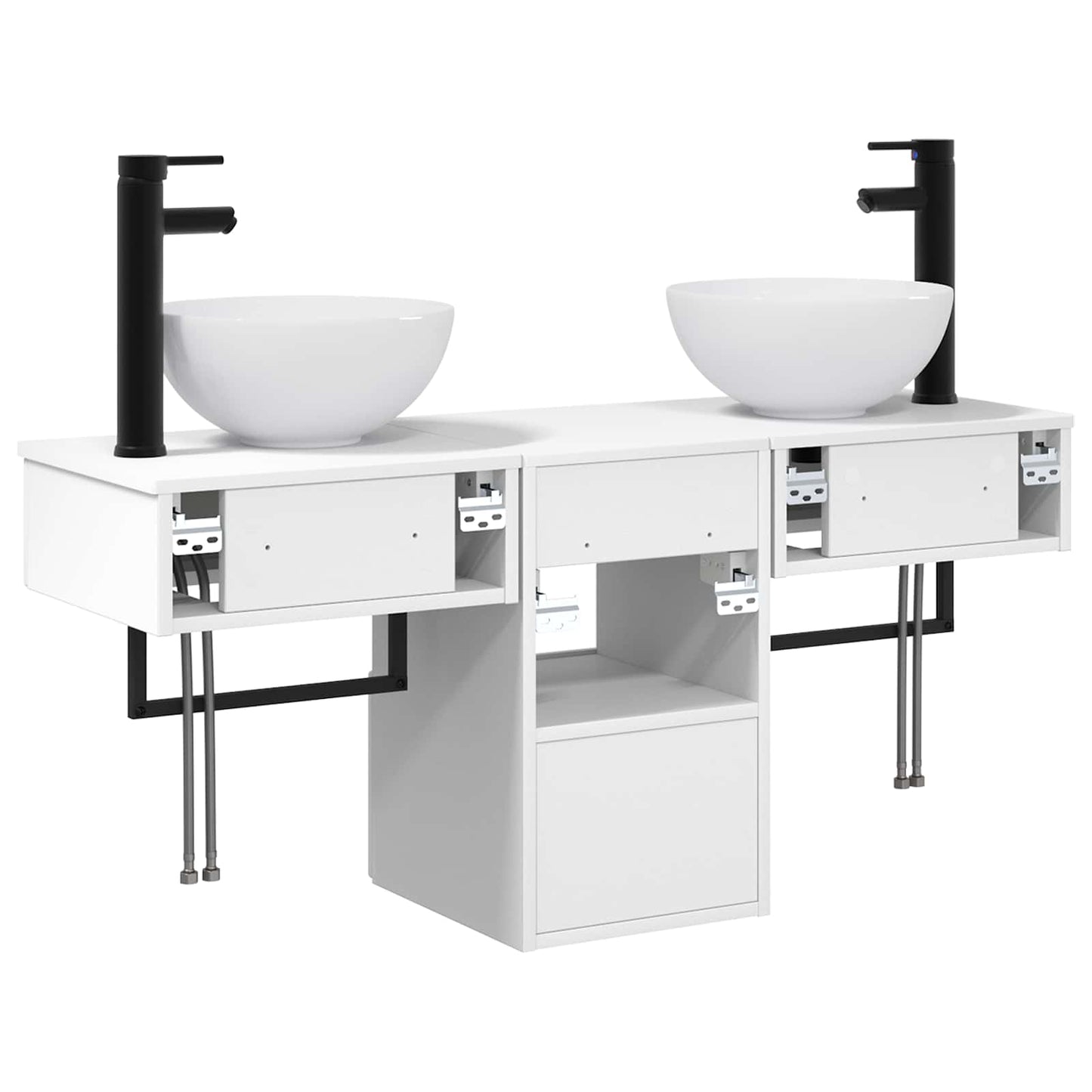 Bathroom Furniture Set 3 pcs White Engineered Wood