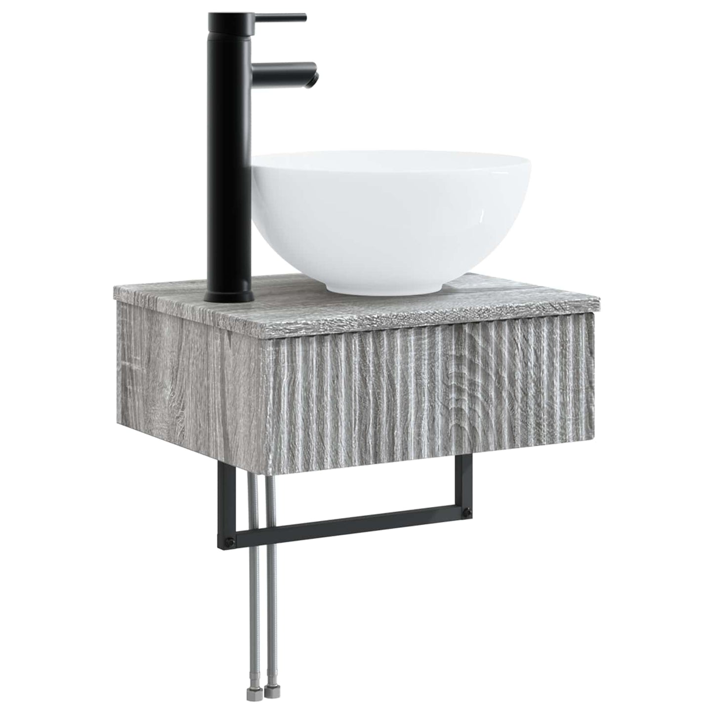 Bathroom Furniture Set 3 pcs Grey Sonoma Engineered Wood