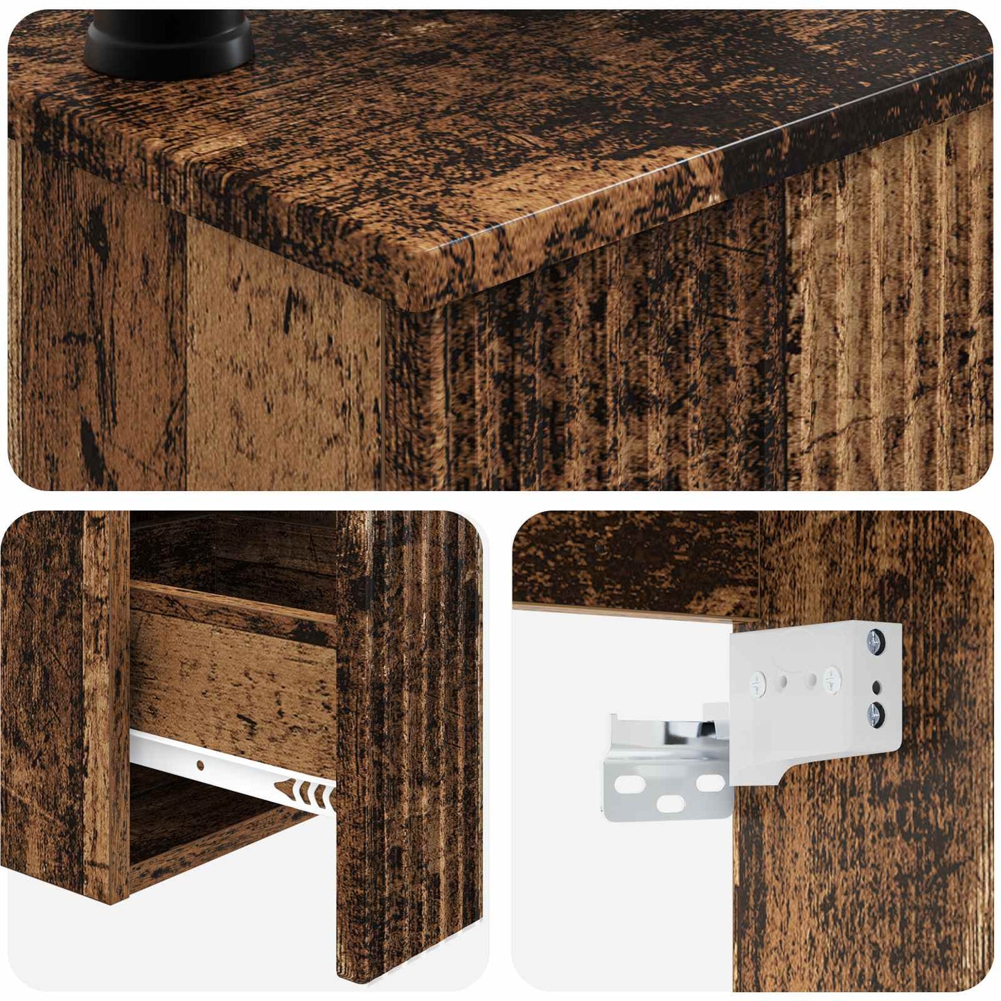 Bathroom Furniture Set 3 pcs Old Wood Engineered Wood