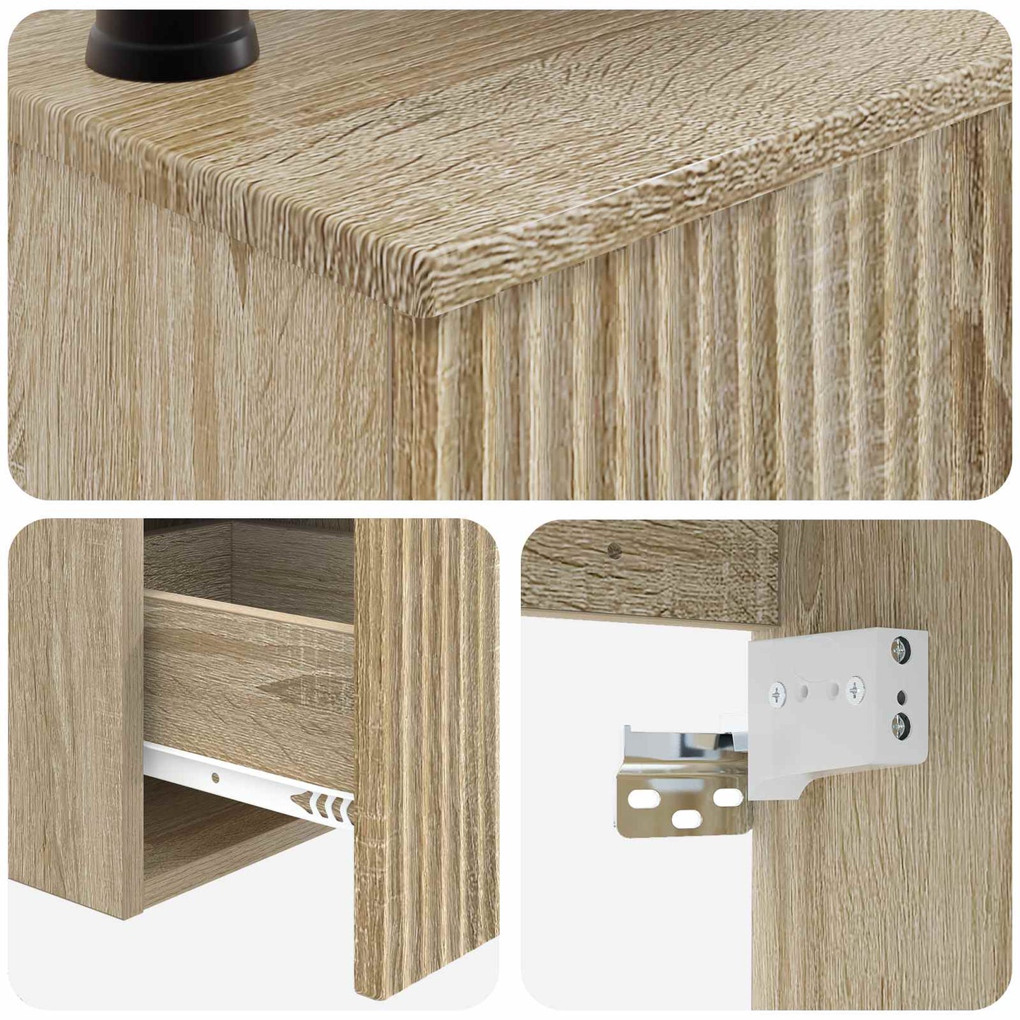 Bathroom Furniture Set 3 pcs Sonoma Oak Engineered Wood