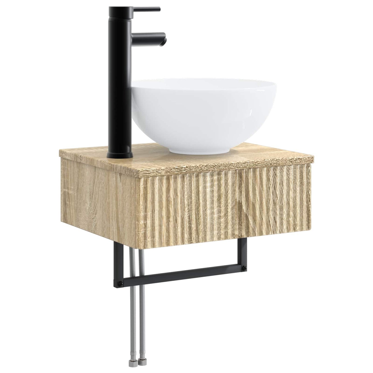 Bathroom Furniture Set 3 pcs Sonoma Oak Engineered Wood