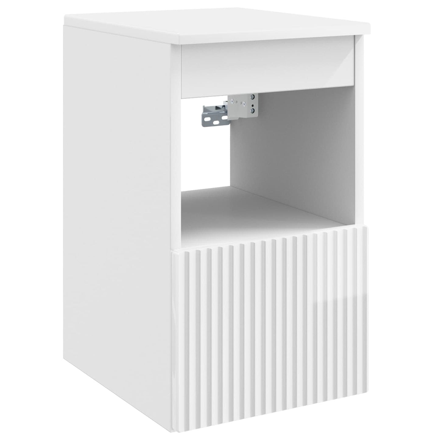 Bathroom Furniture Set 3 pcs High Gloss White Engineered Wood
