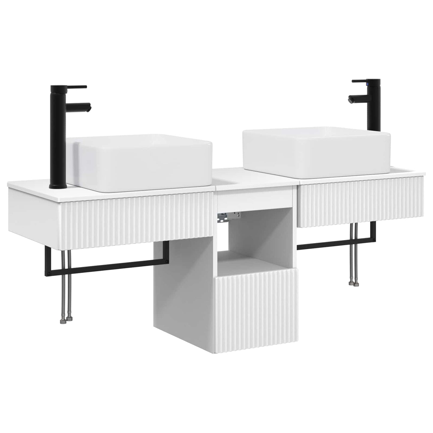 Bathroom Furniture Set 3 pcs White Engineered Wood