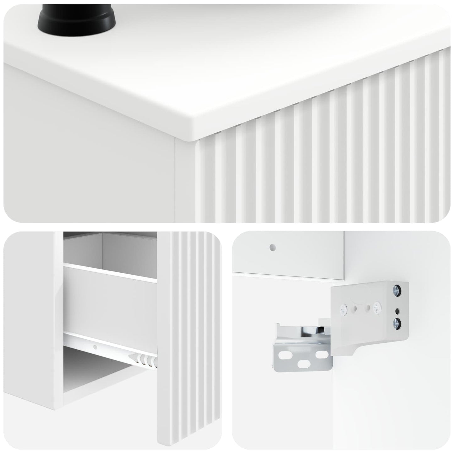 Bathroom Furniture Set 3 pcs High Gloss White Engineered Wood