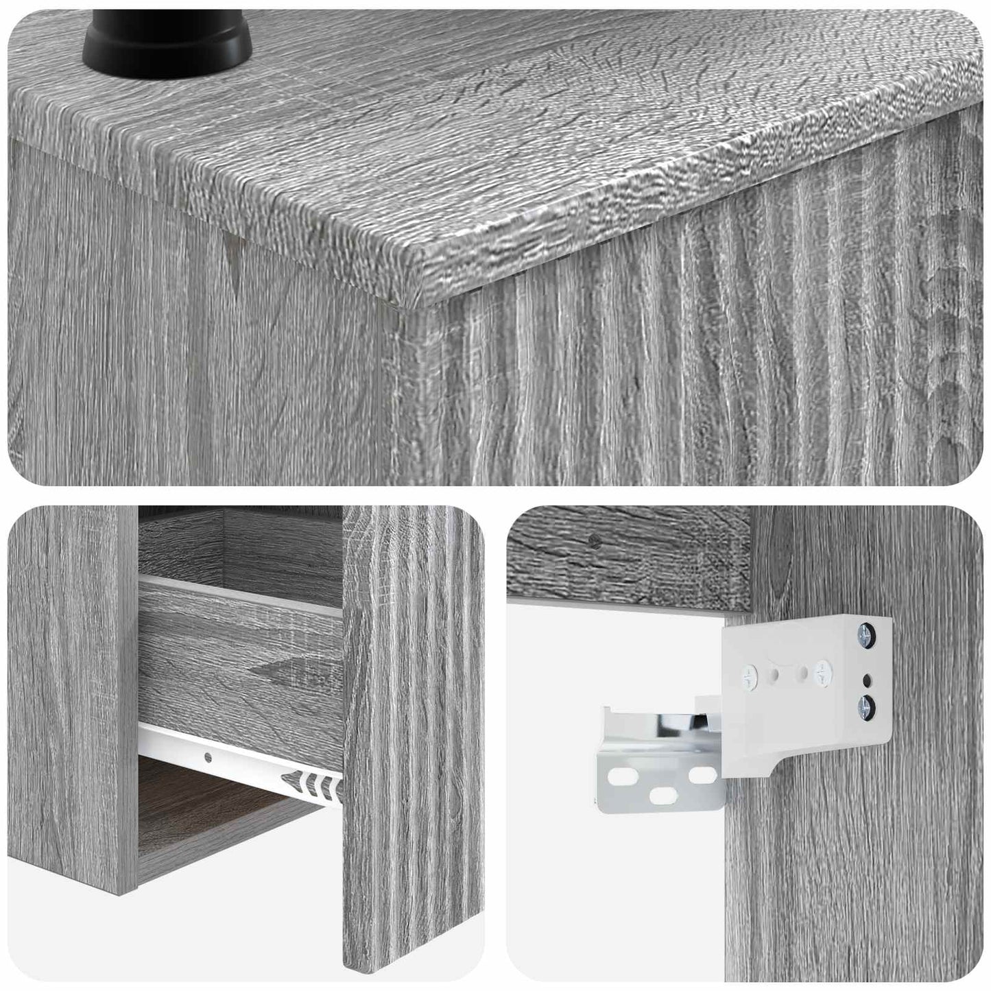 Bathroom Furniture Set 3 pcs Grey Sonoma Engineered Wood