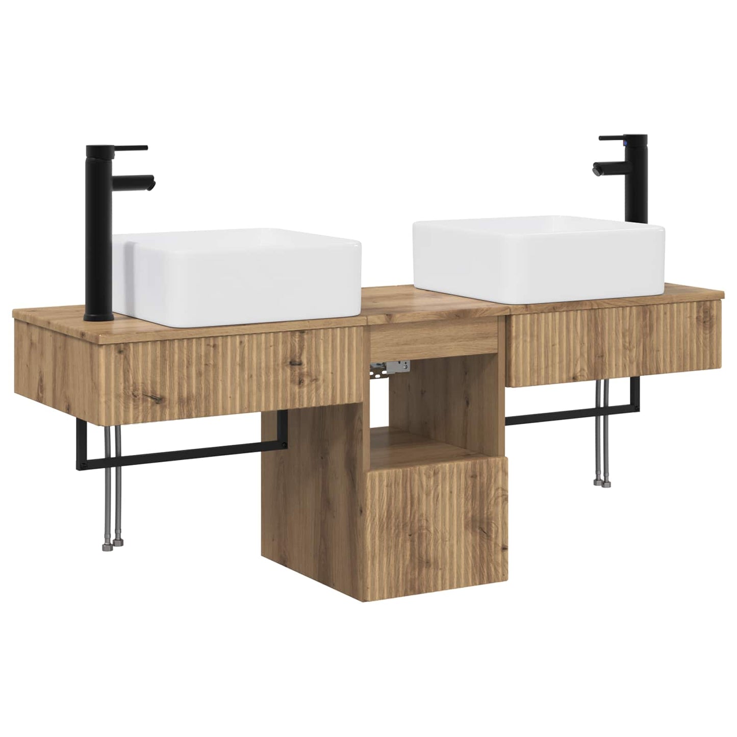 Bathroom Furniture Set 3 pcs Artisan Oak Engineered Wood