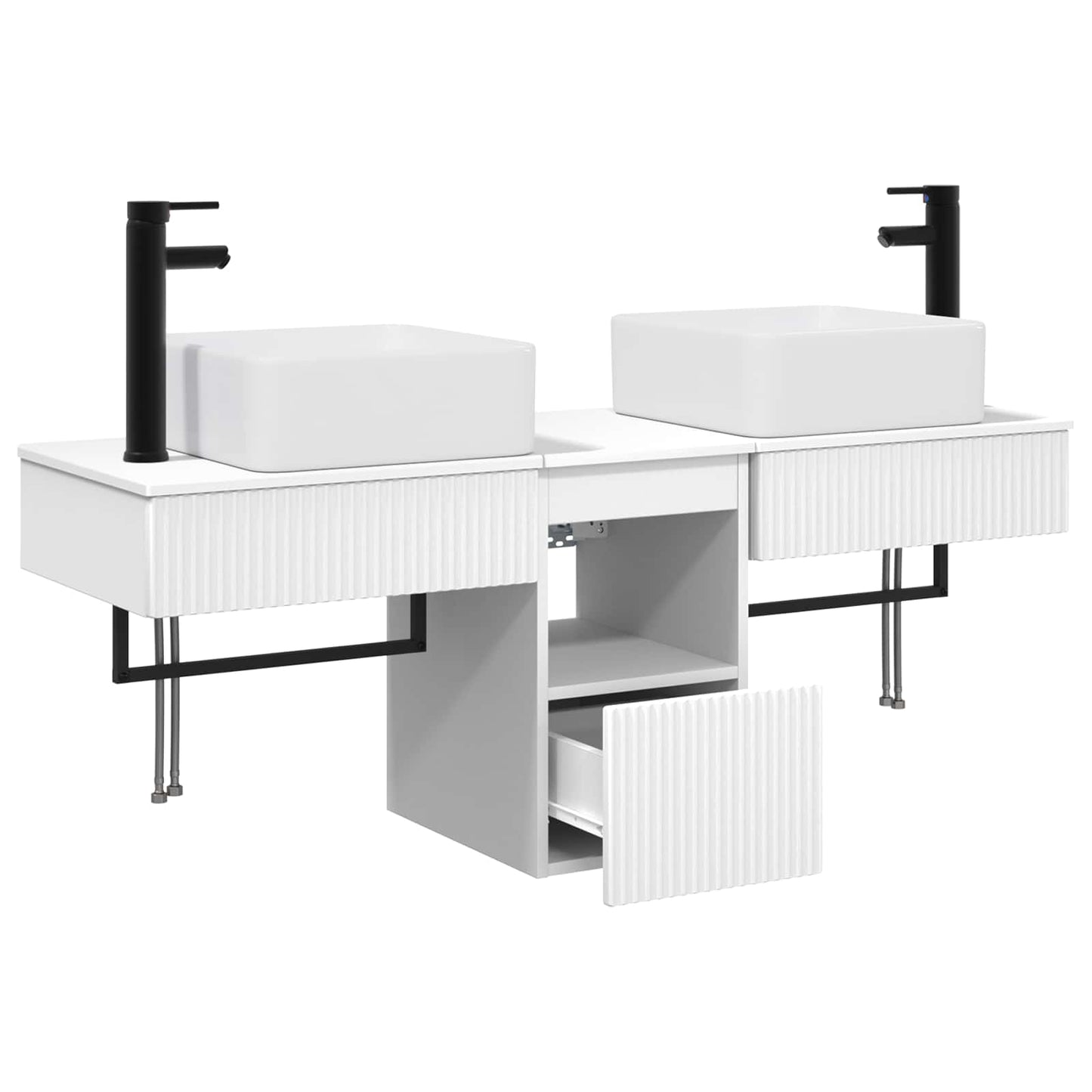 Bathroom Cabinet Set 3 pcs White 53 x 35 x 39 cm