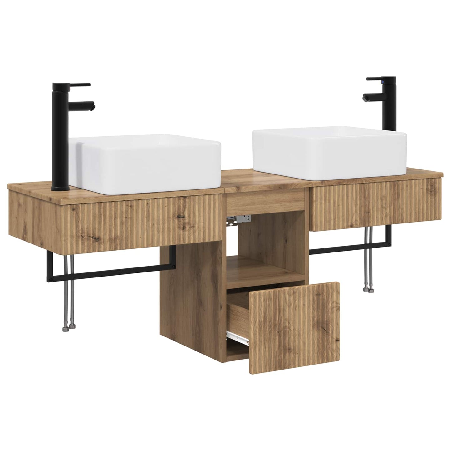 Bathroom Cabinet Set 3 pcs Artisan Oak 53 x 35 x 39 cm