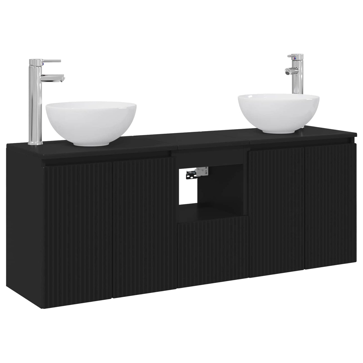 Bathroom Cabinet Set 3 pcs Black 49.5 x 41 x 64.5 cm