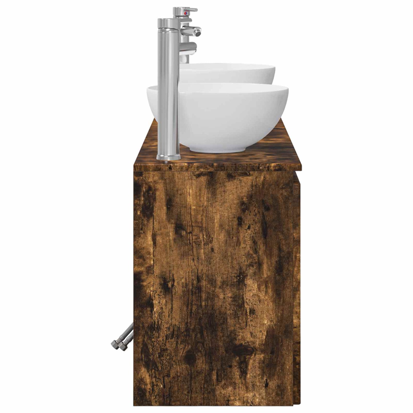 Bathroom Cabinet Set 3 pcs Smoked Oak 49.5 x 41 x 64.5 cm