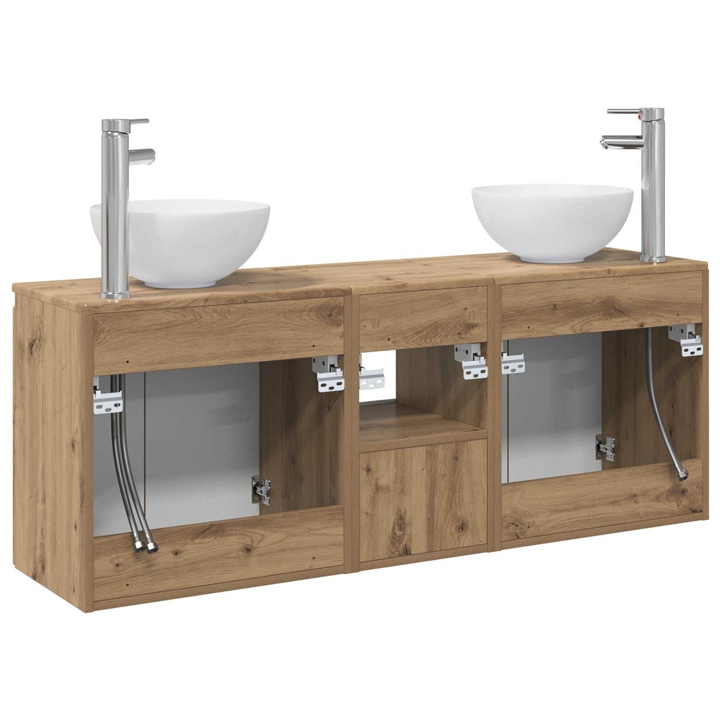Bathroom Cabinet Set 3 pcs Artisan Oak 49.5 x 41 x 64.5 cm
