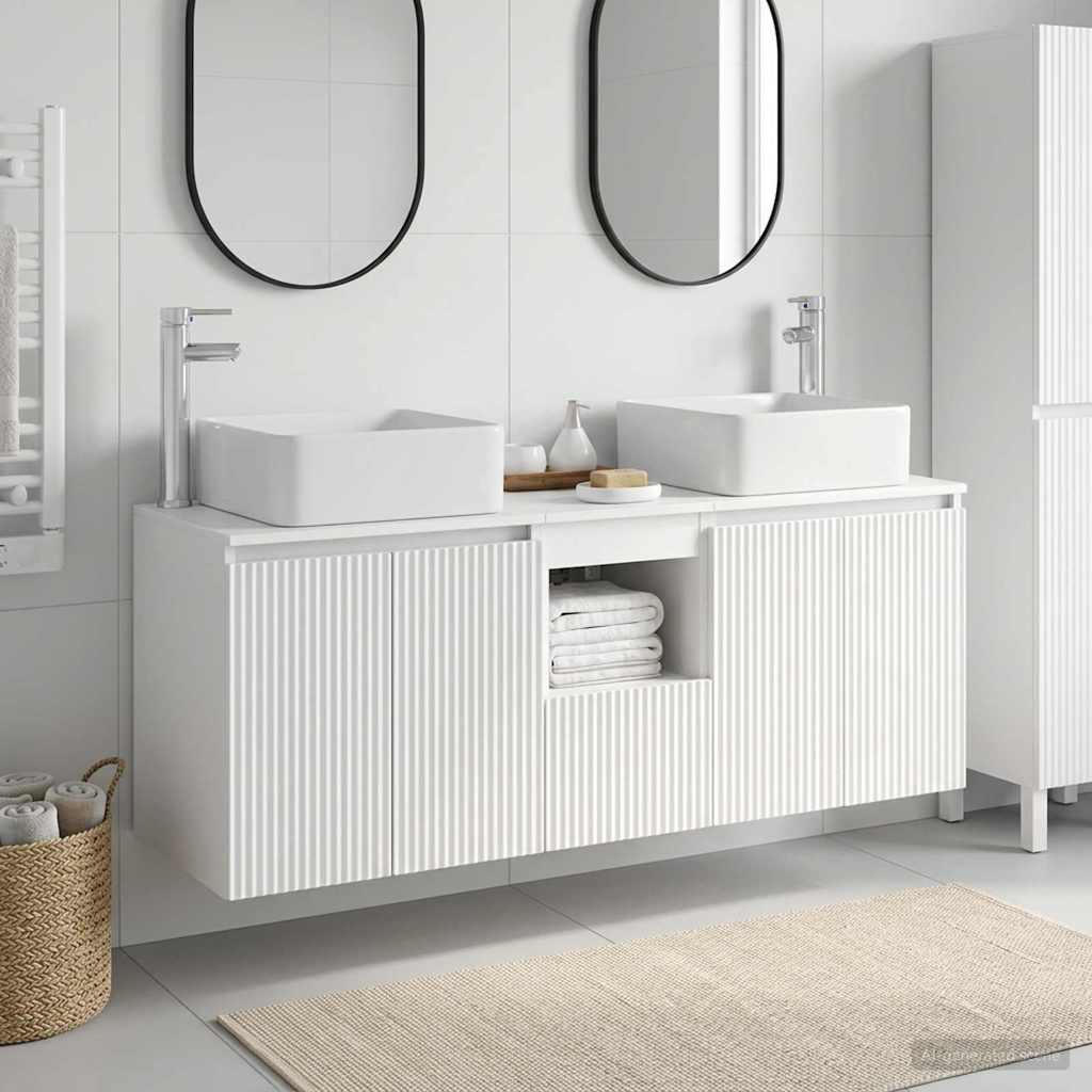 Bathroom Cabinet Set 3 pcs White 49.5 x 41 x 63 cm