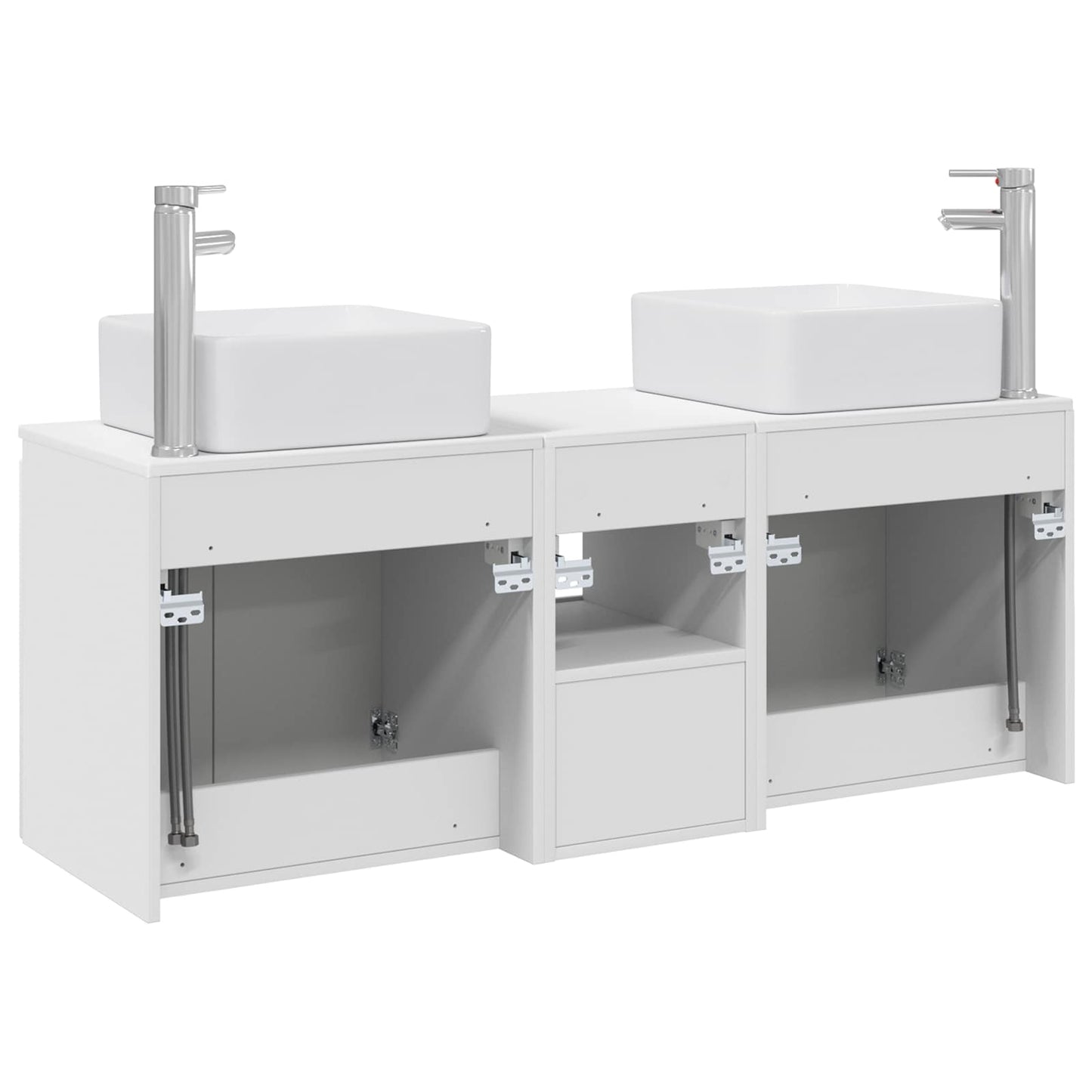 Bathroom Cabinet Set 3 pcs White 49.5 x 41 x 63 cm