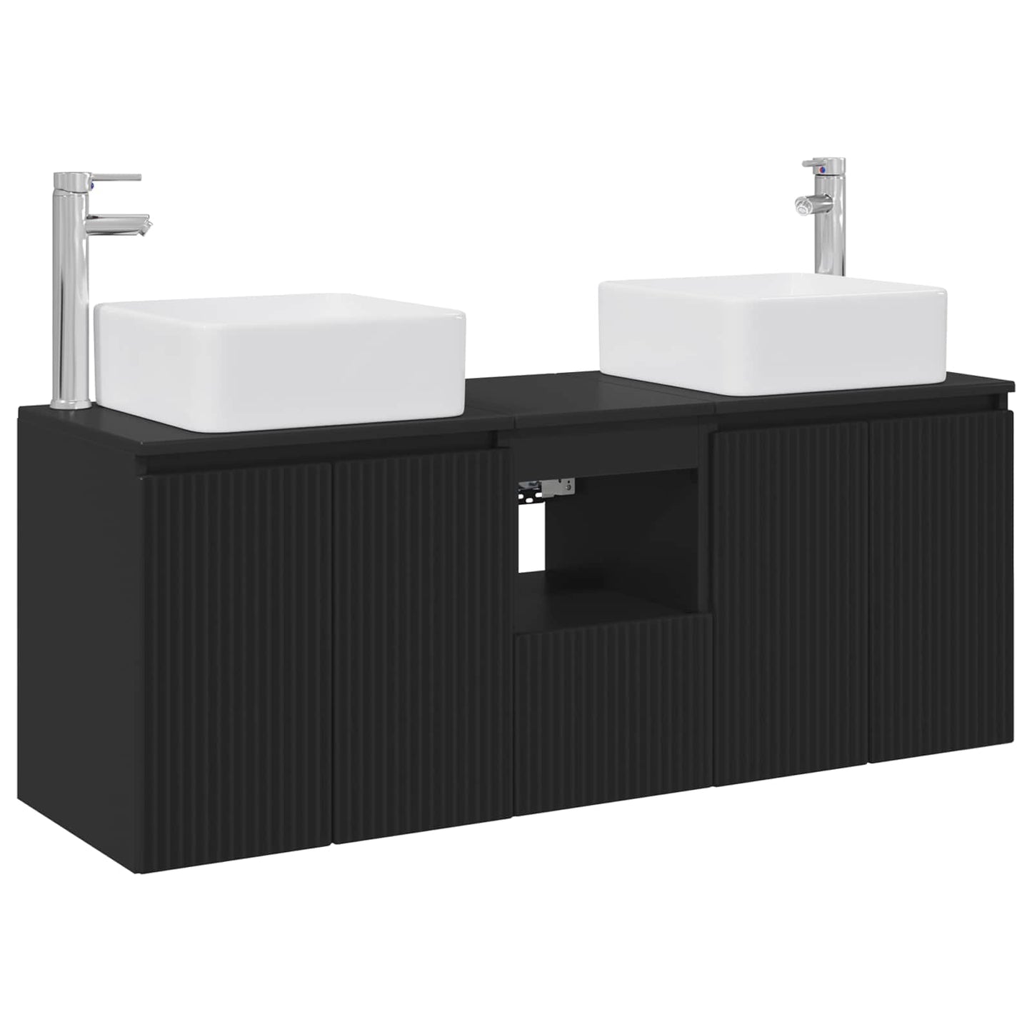 Bathroom Cabinet Set 3 pcs Black 49.5 x 41 x 63 cm