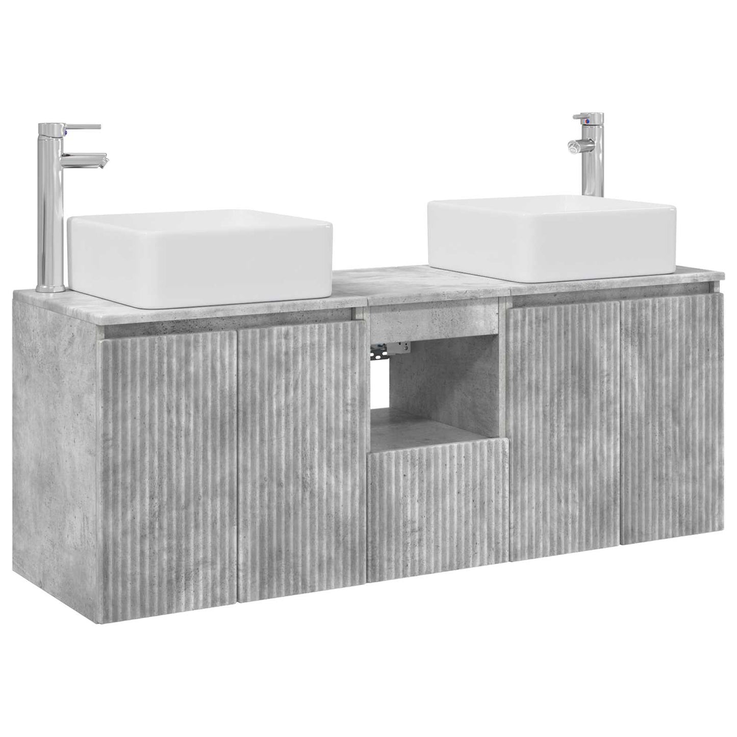 Bathroom Cabinet Set 3 pcs Concrete Grey 49.5 x 41 x 63 cm