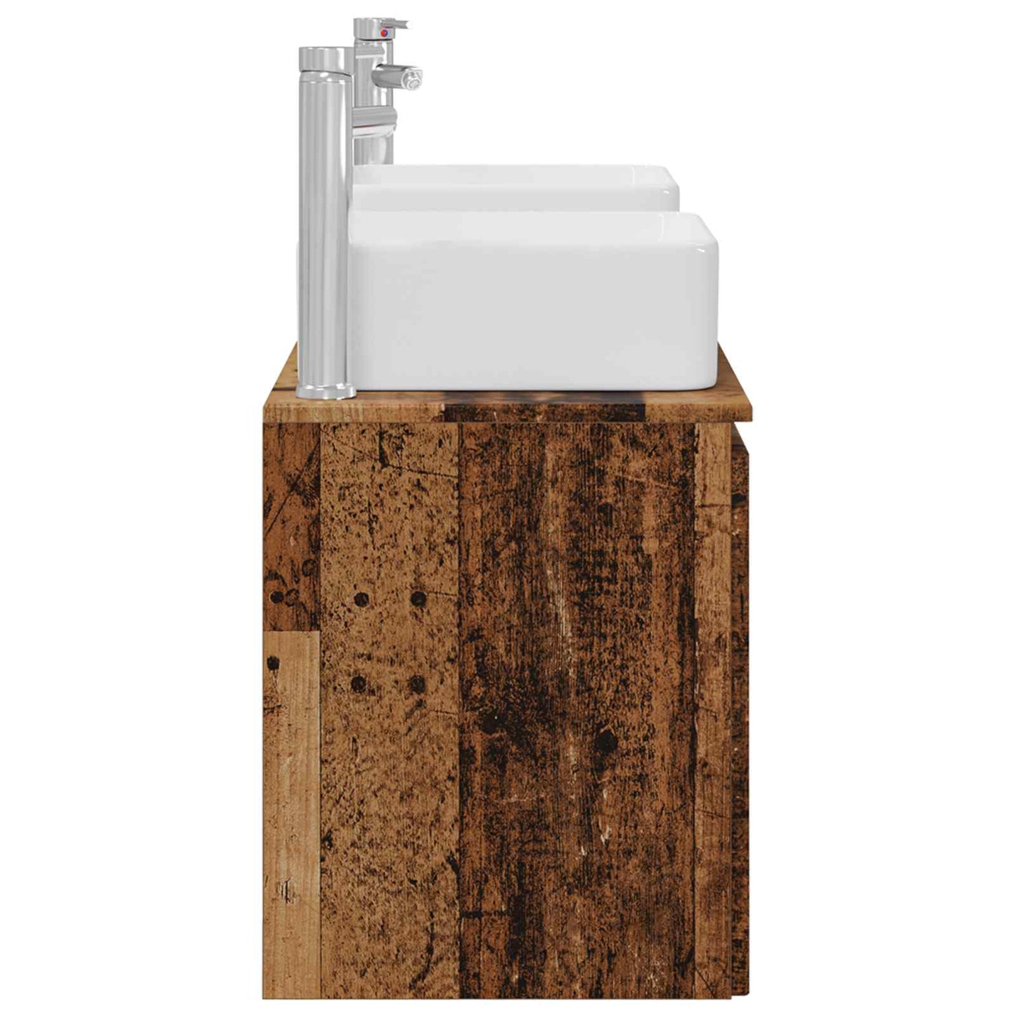 Bathroom Cabinet Set 3 pcs Old Wood 49.5 x 41 x 63 cm