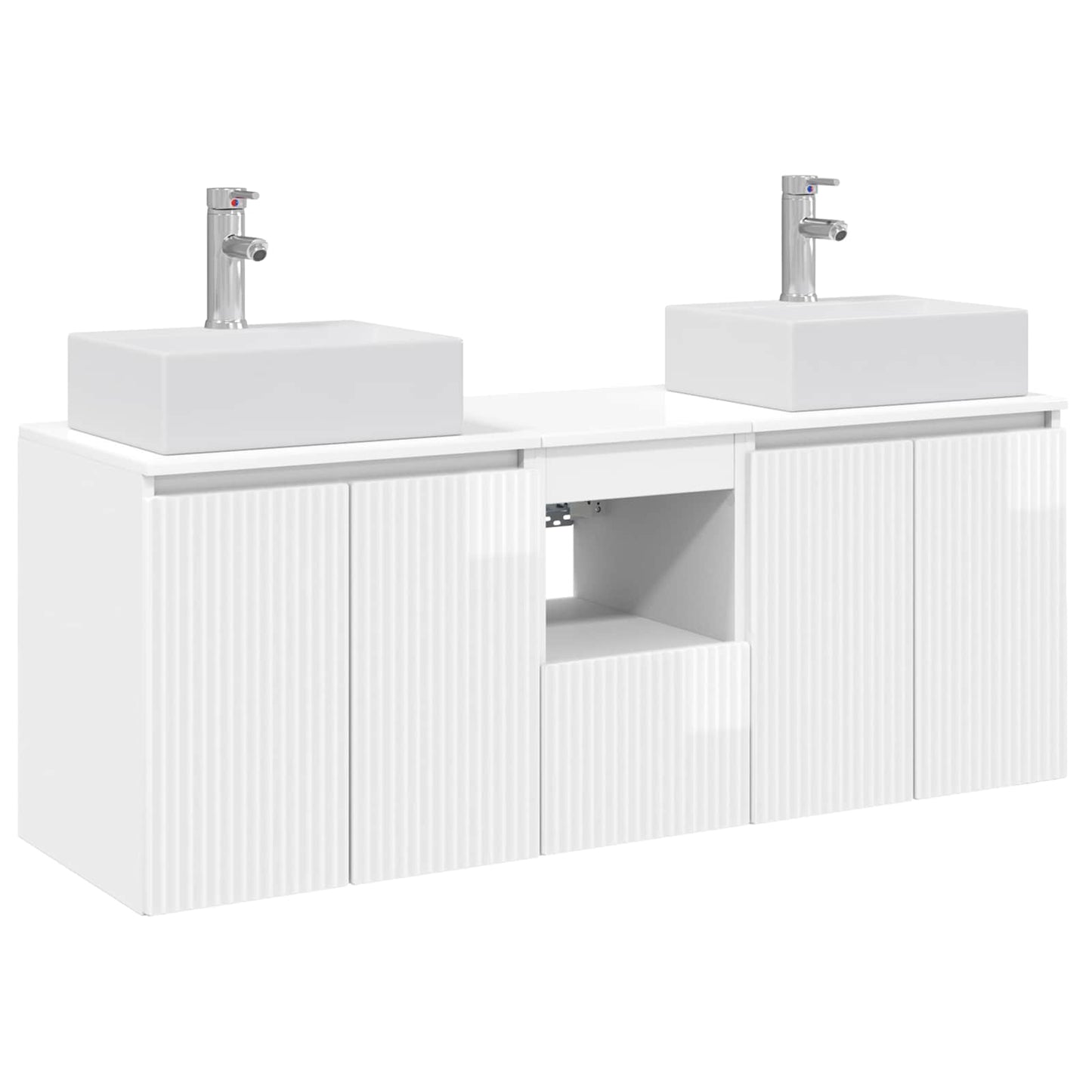 Bathroom Cabinet Set 3 pcs High Gloss White 49.5 x 41 x 62.5 cm