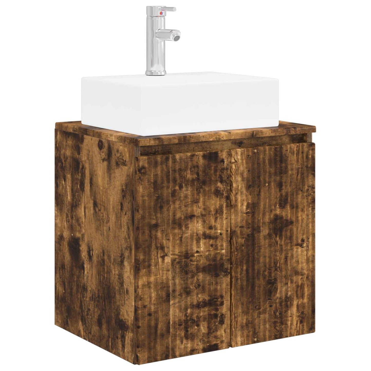 Bathroom Cabinet Set 3 pcs Smoked Oak 49.5 x 41 x 62.5 cm