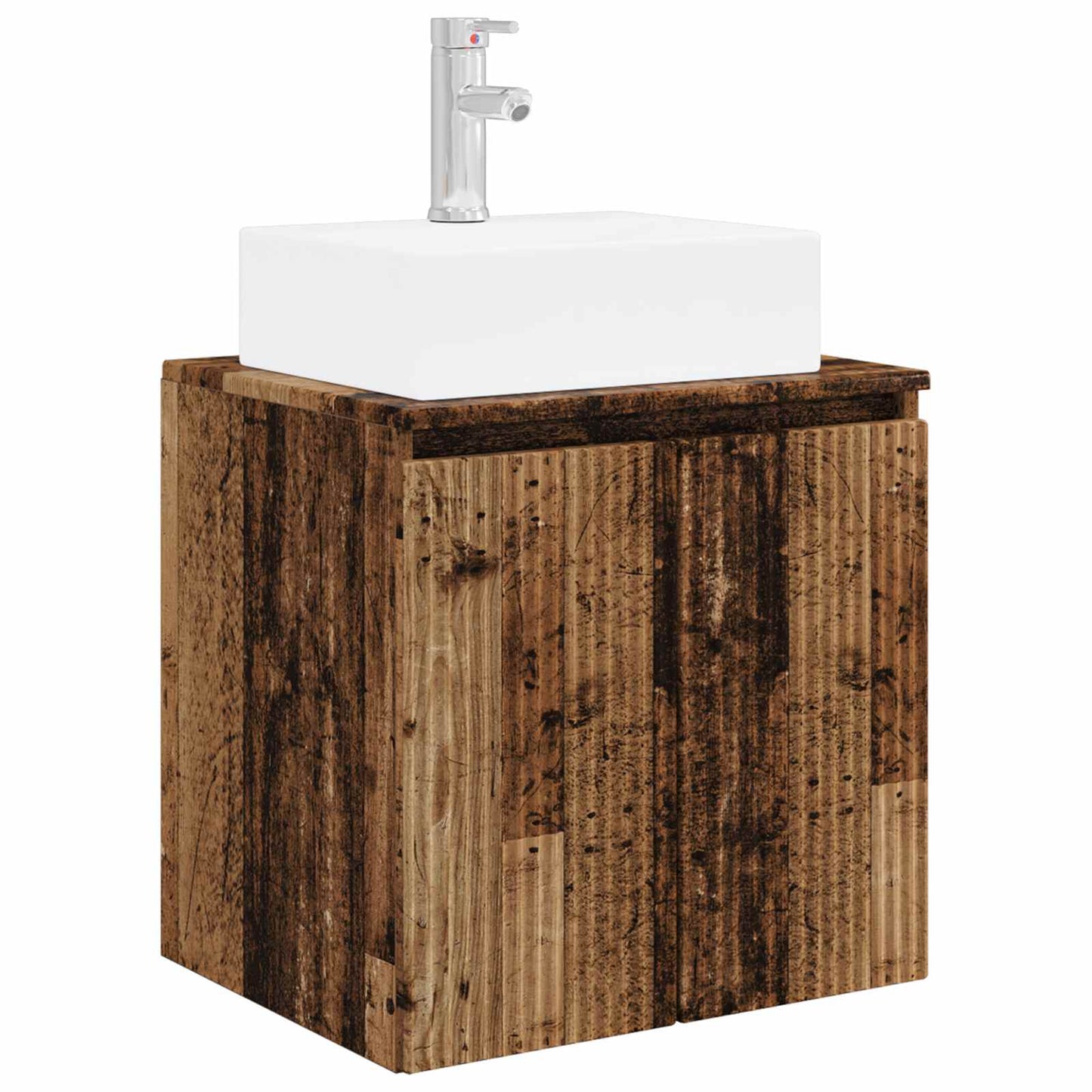 Bathroom Cabinet Set 3 pcs Old Wood 49.5 x 41 x 62.5 cm