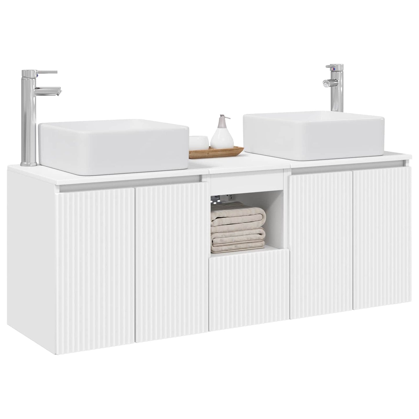 Bathroom Cabinet Set 3 pcs White 53 x 35 x 63 cm