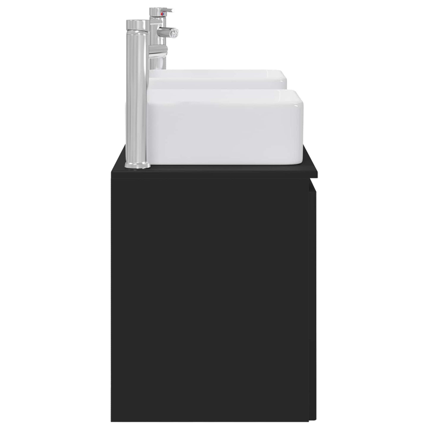 Bathroom Cabinet Set 3 pcs Black 53 x 35 x 63 cm