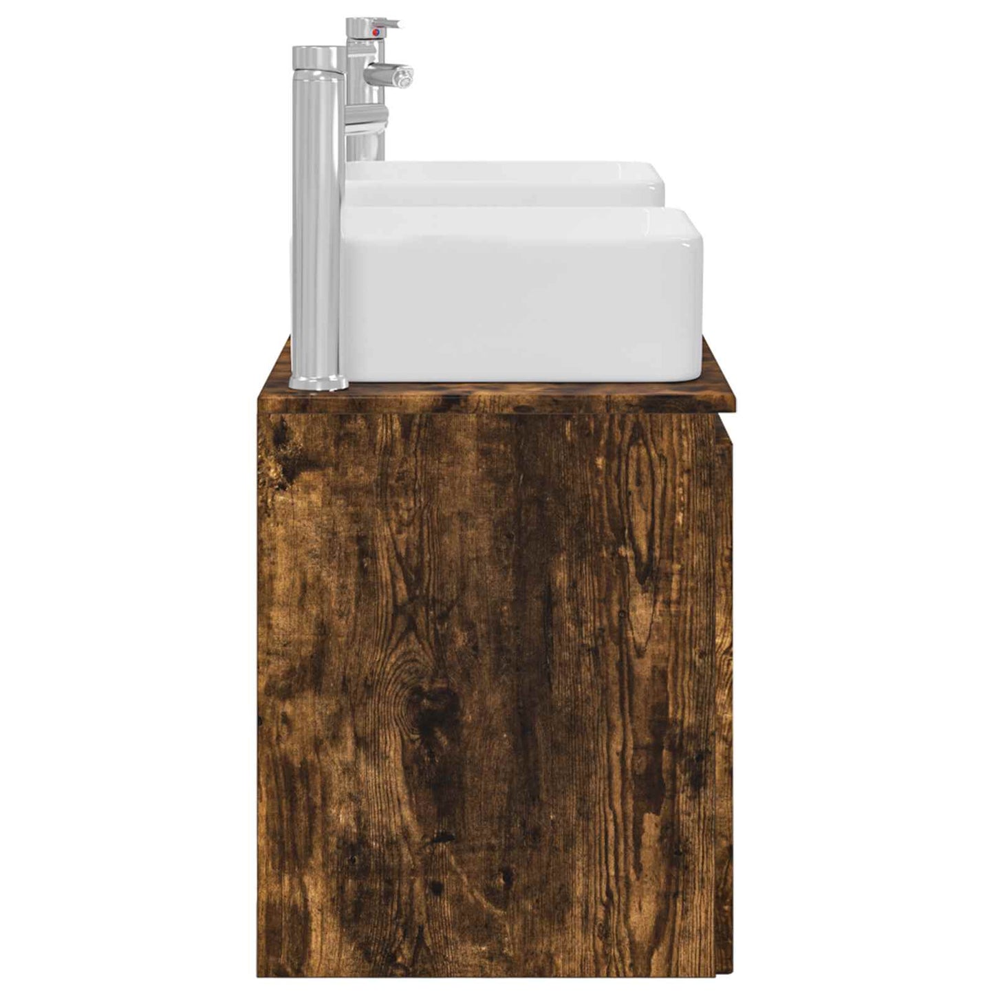 Bathroom Cabinet Set 3 pcs Smoked Oak 53 x 35 x 63 cm