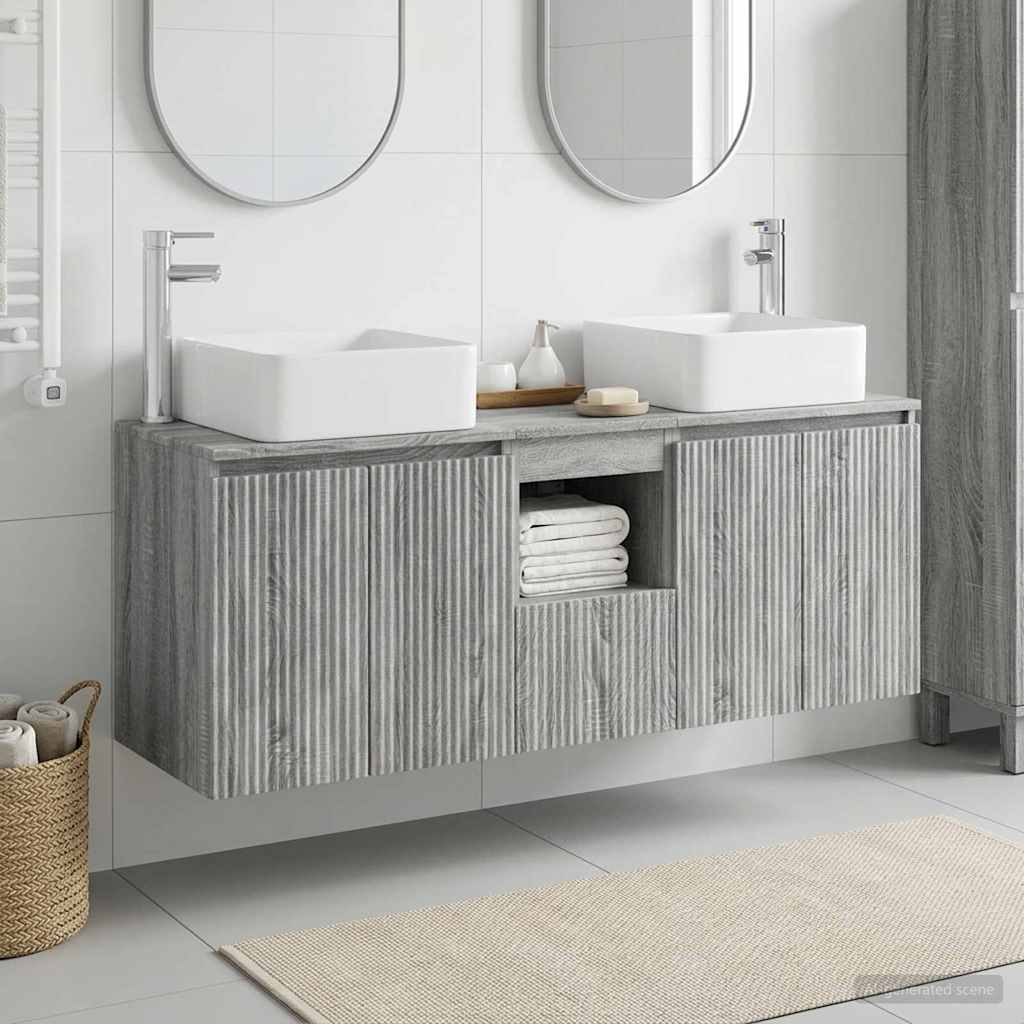 Bathroom Cabinet Set 3 pcs Grey Sonoma 53 x 35 x 63 cm