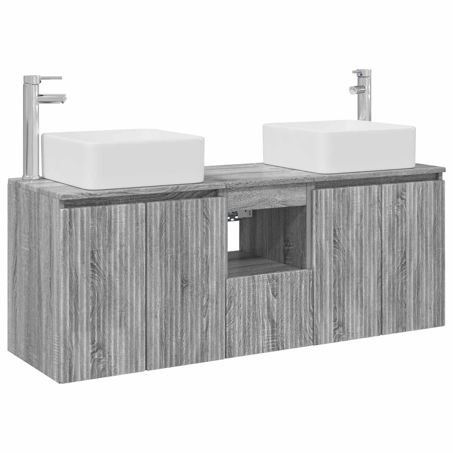 Bathroom Cabinet Set 3 pcs Grey Sonoma 53 x 35 x 63 cm