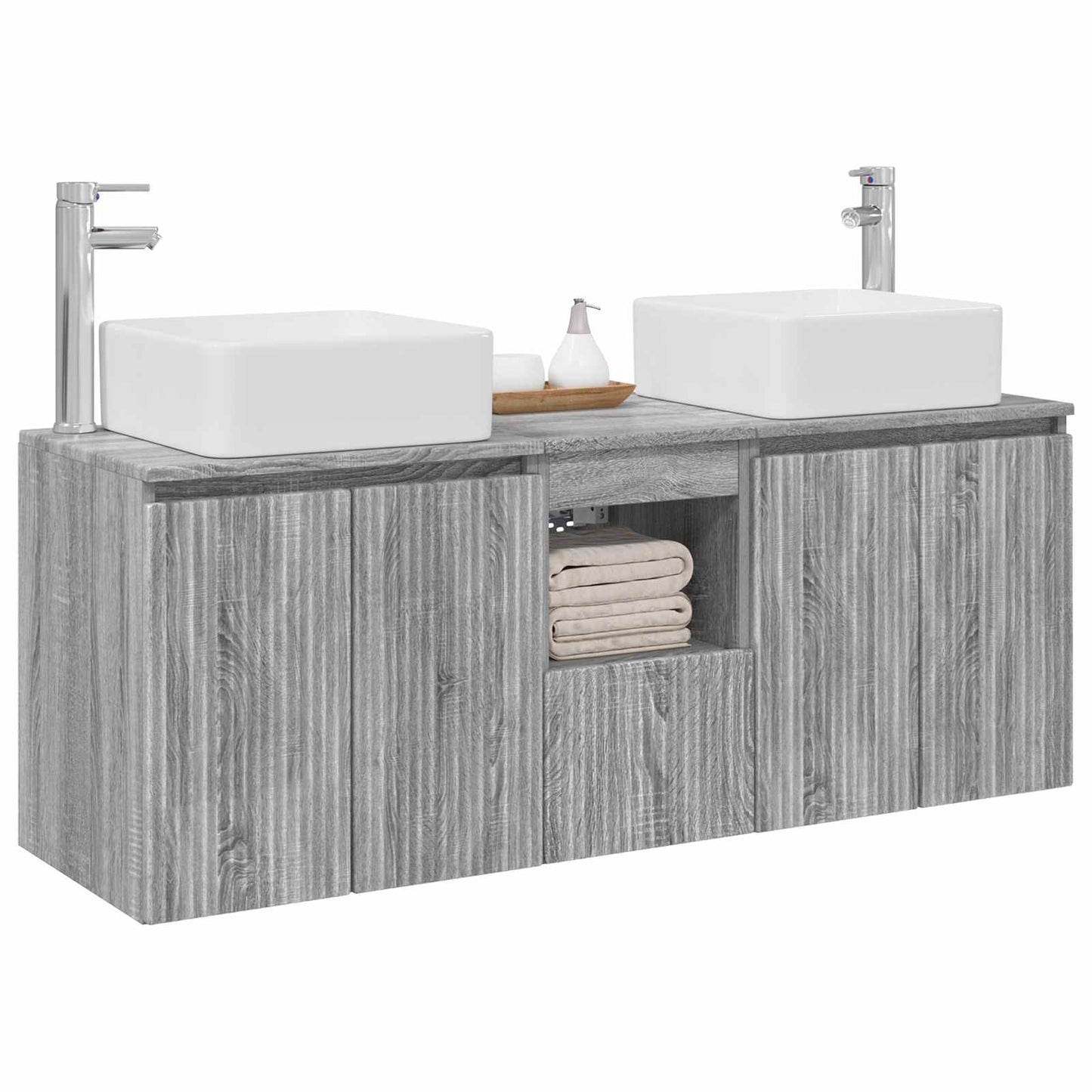 Bathroom Cabinet Set 3 pcs Grey Sonoma 53 x 35 x 63 cm