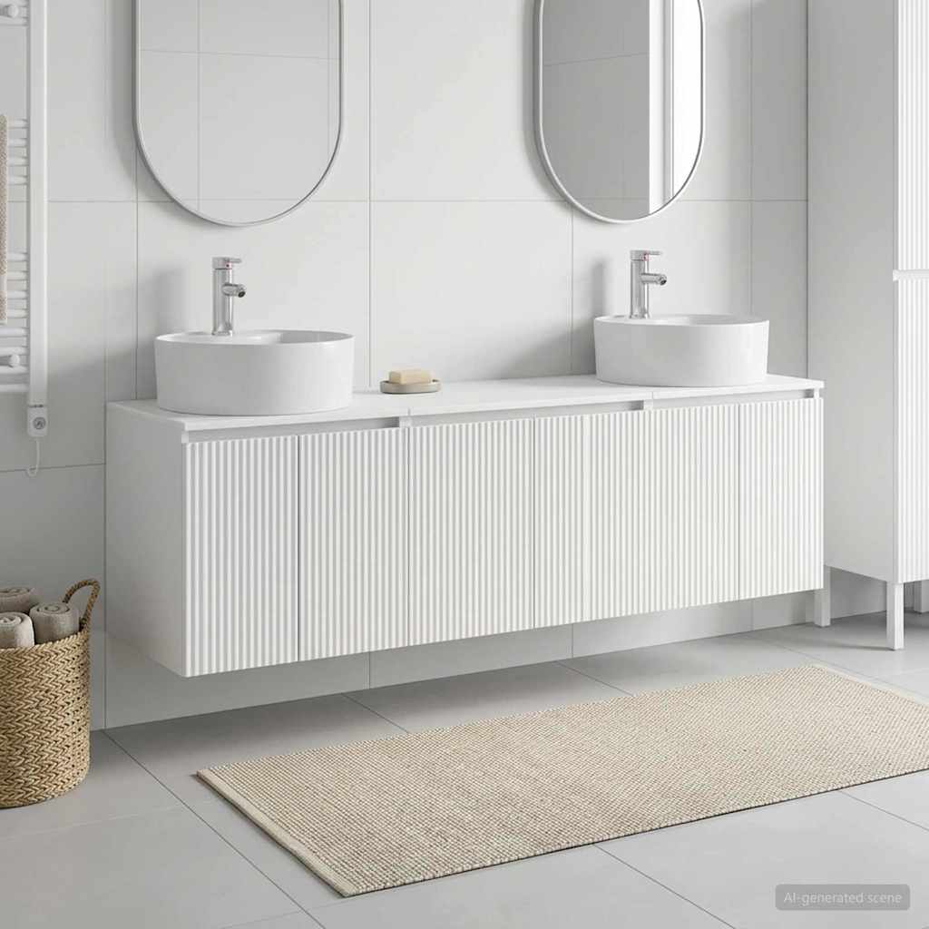 Bathroom Cabinet Set 3 pcs White 49.5 x 44.5 x 65 cm