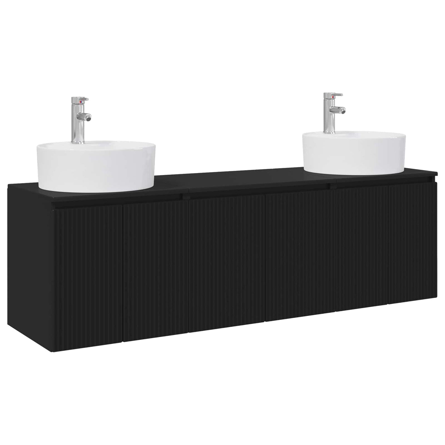 Bathroom Cabinet Set 3 pcs Black 49.5 x 44.5 x 65 cm