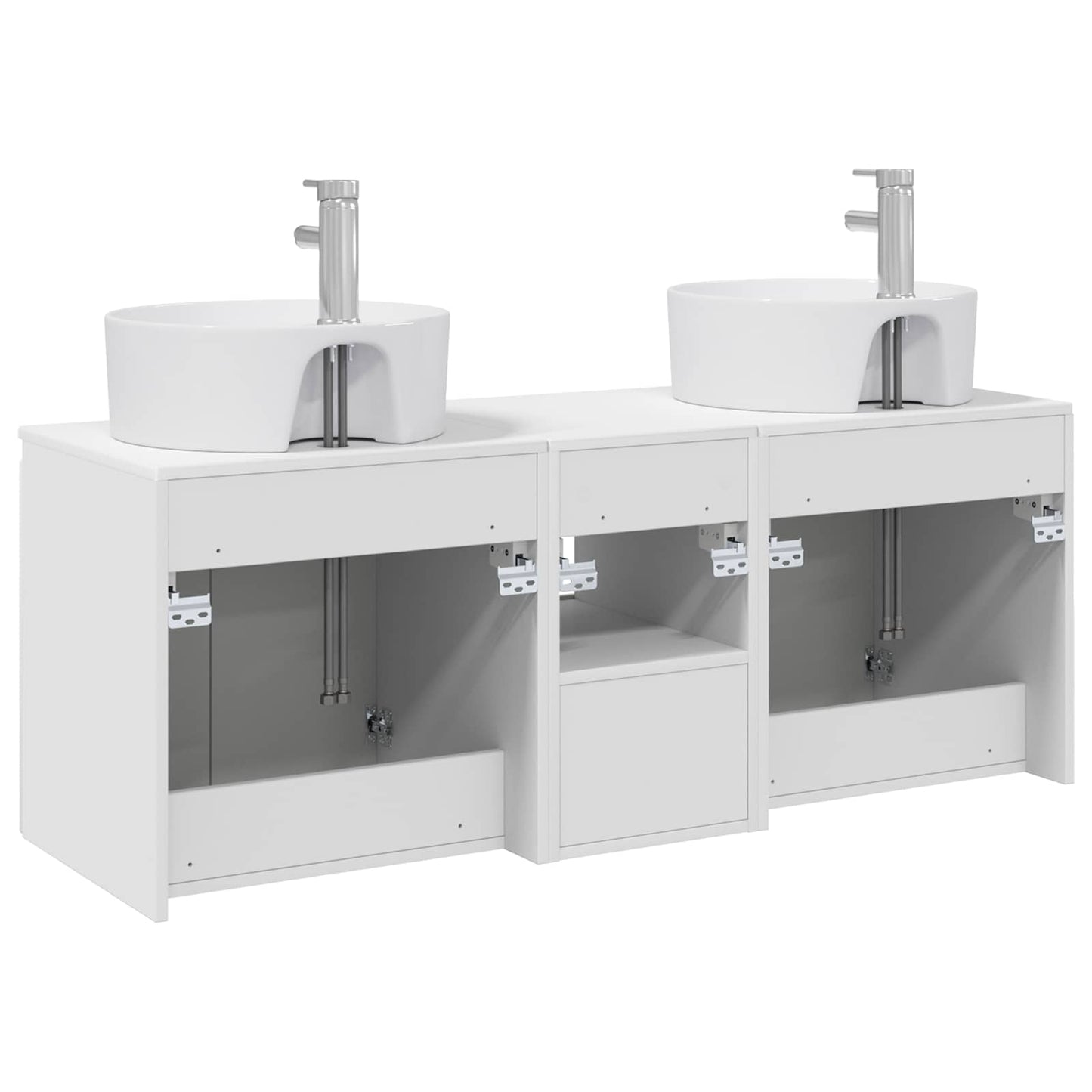 Bathroom Cabinet Set 3 pcs White 49.5 x 44.5 x 65 cm