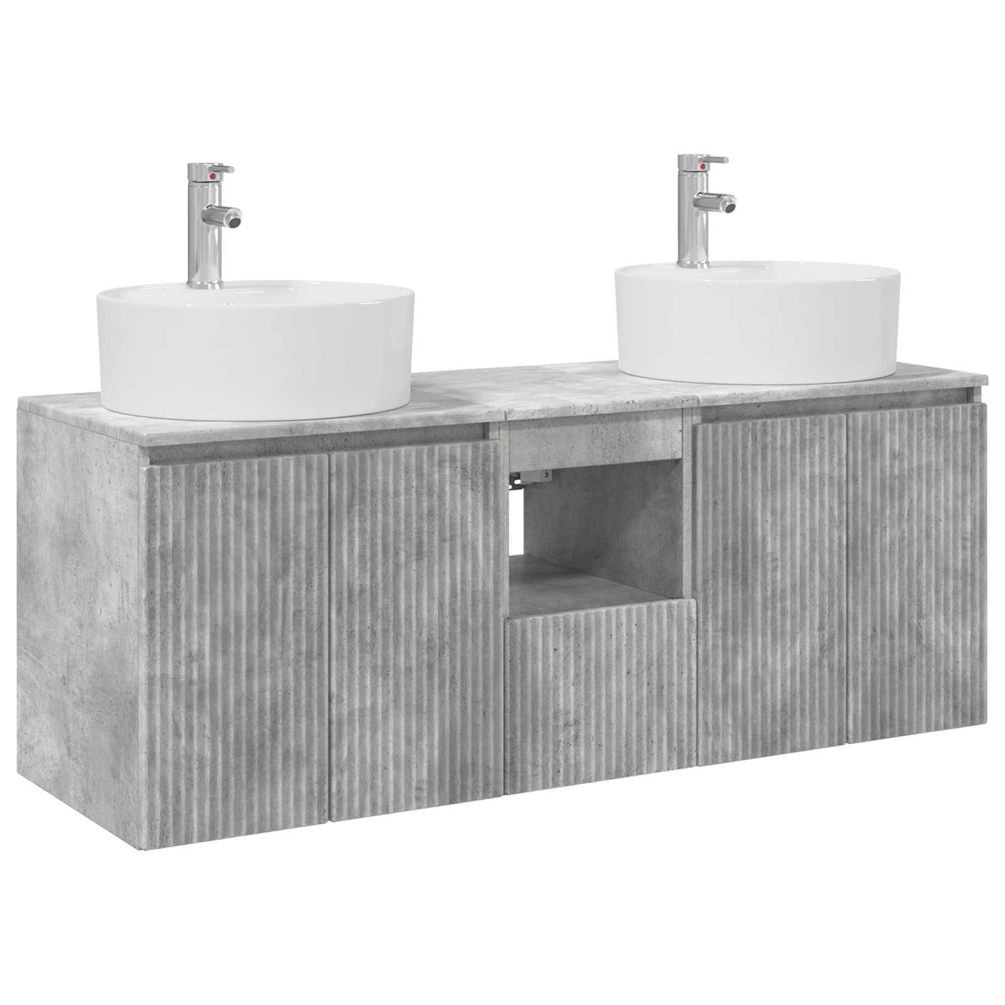 Bathroom Cabinet Set 3 pcs Concrete Grey 49.5 x 44.5 x 65 cm