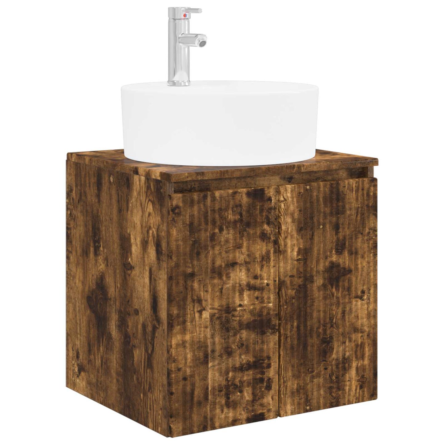 Bathroom Cabinet Set 3 pcs Smoked Oak 49.5 x 44.5 x 65 cm