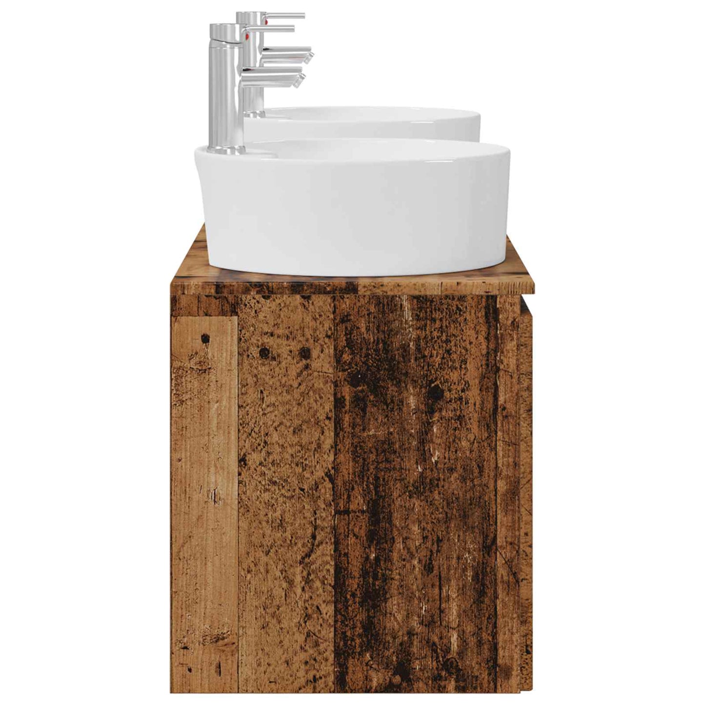 Bathroom Cabinet Set 3 pcs Old Wood 49.5 x 44.5 x 65 cm
