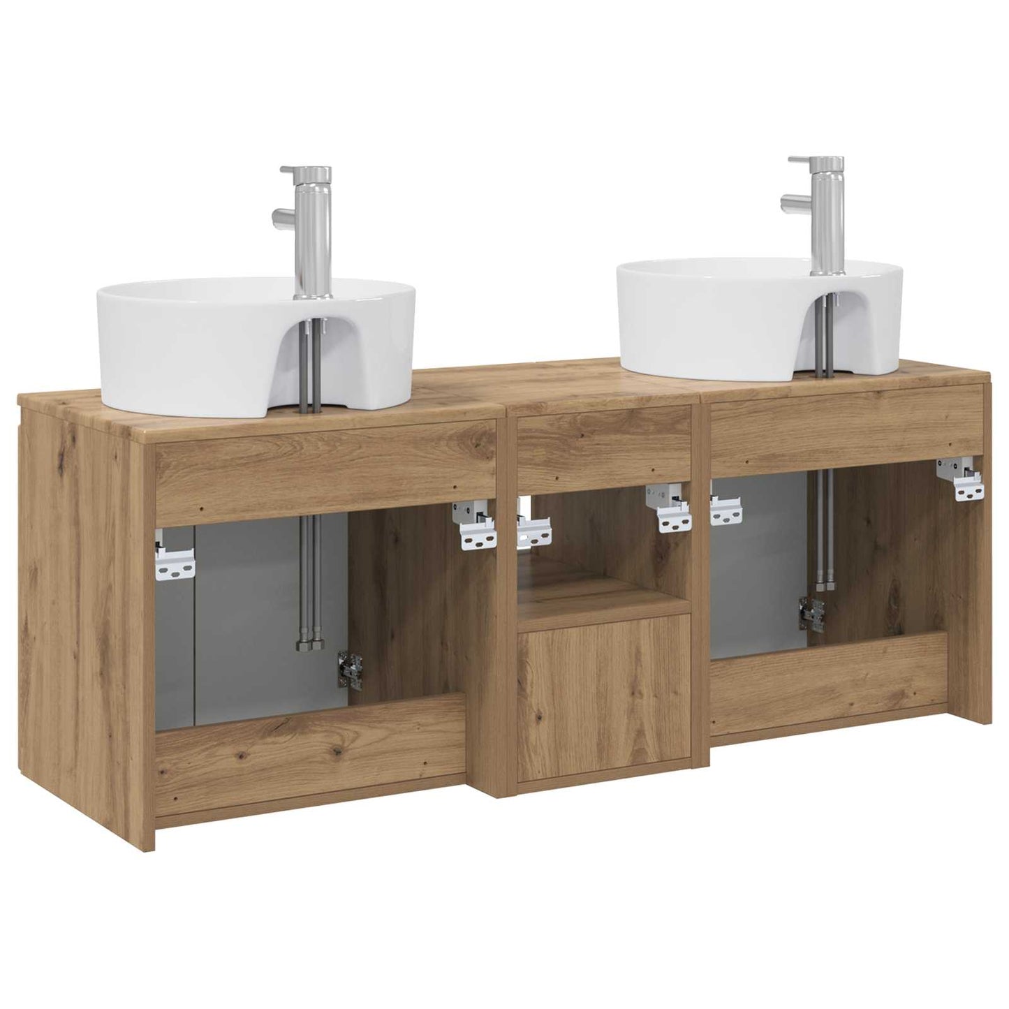 Bathroom Cabinet Set 3 pcs Artisan Oak 49.5 x 44.5 x 65 cm