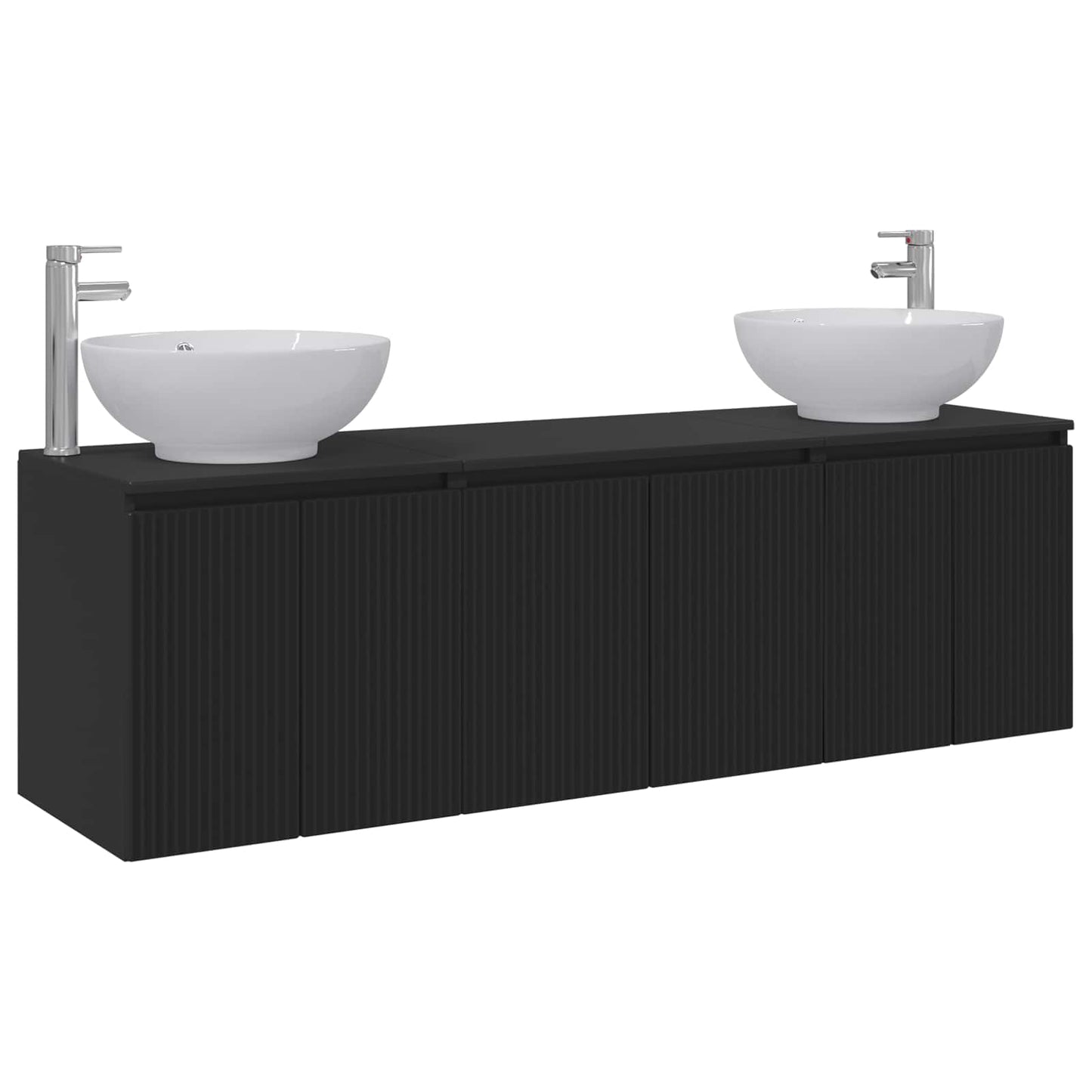 Bathroom Cabinet Set 3 pcs Black 49.5 x 44.5 x 65 cm
