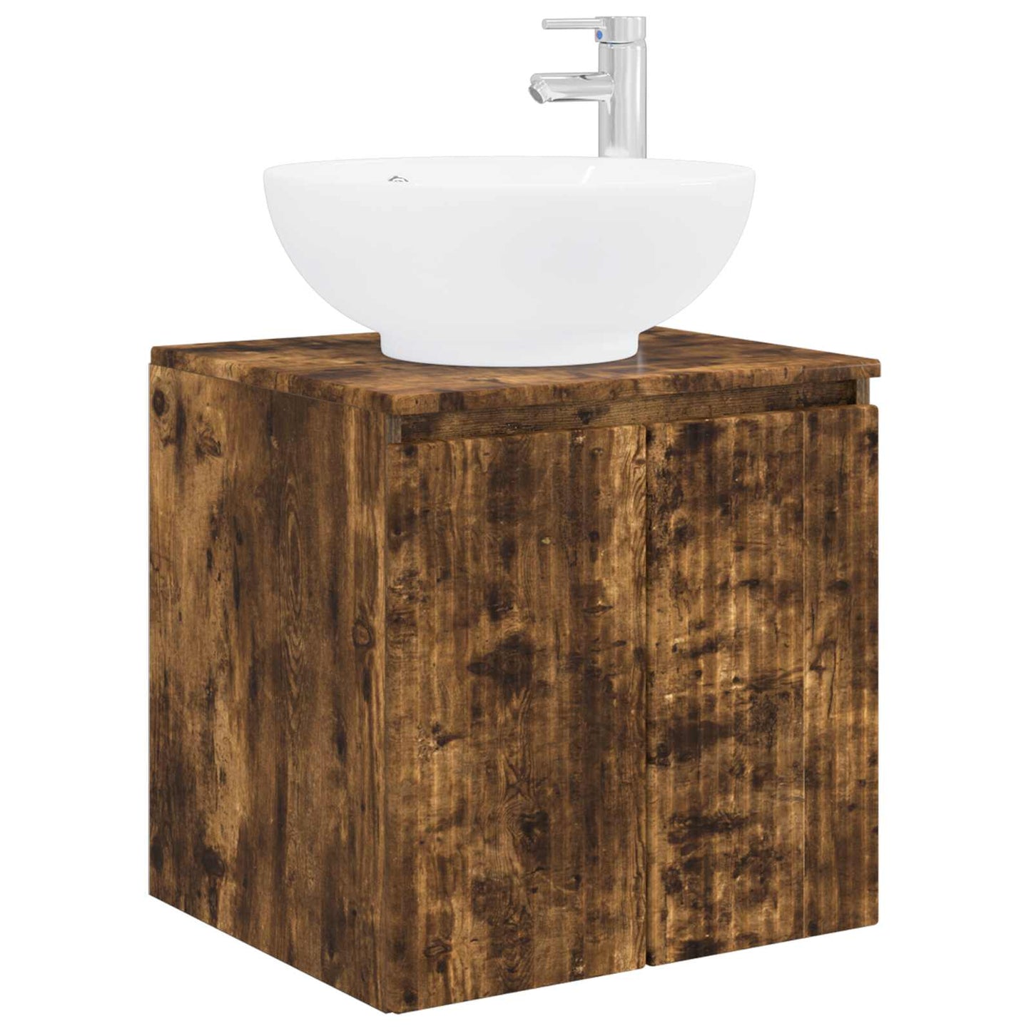 Bathroom Cabinet Set 3 pcs Smoked Oak 49.5 x 44.5 x 65 cm