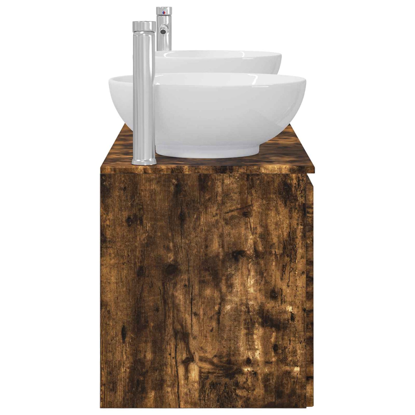 Bathroom Cabinet Set 3 pcs Smoked Oak 49.5 x 44.5 x 65 cm