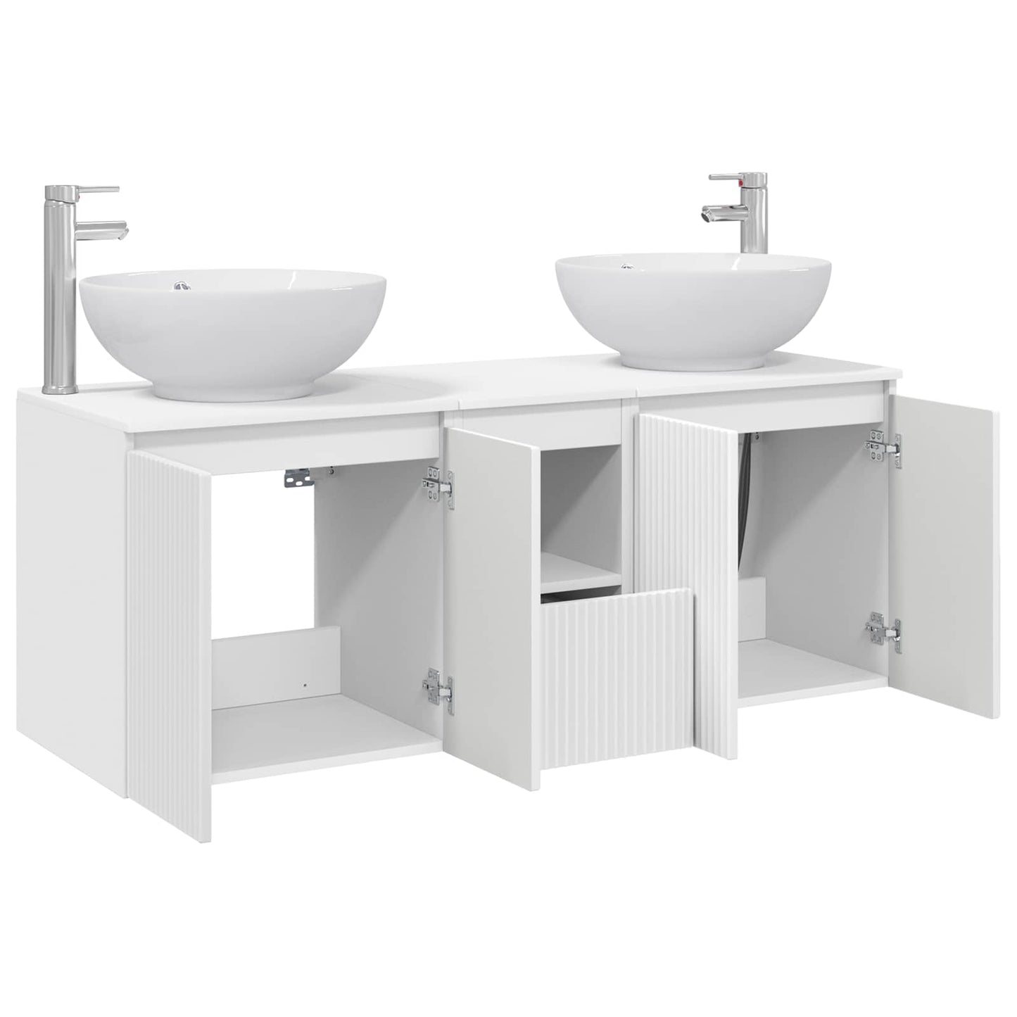 Bathroom Cabinet Set 3 pcs White 49.5 x 44.5 x 65 cm
